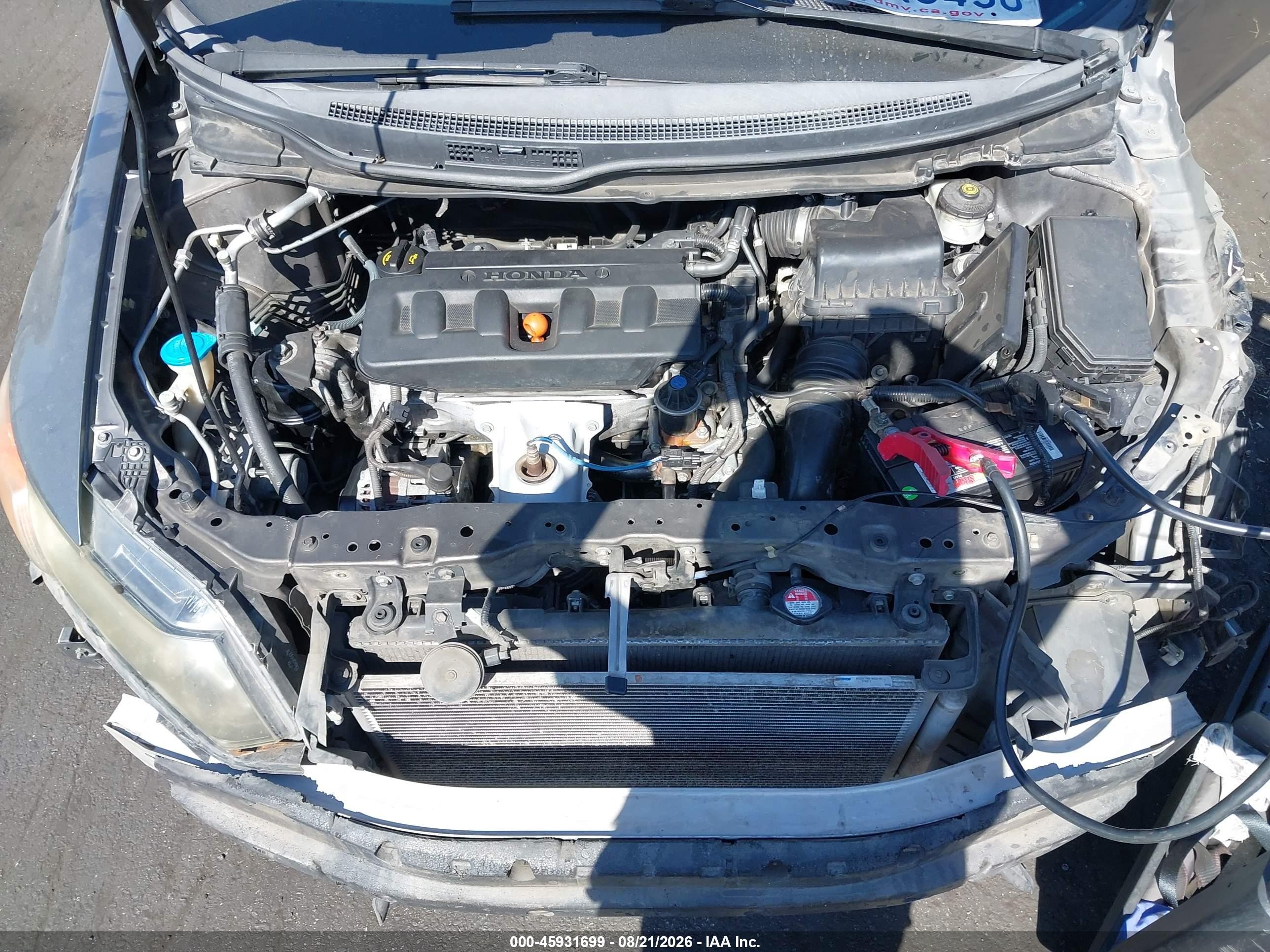 2012 Honda Civic Lx Gray vin: 19XFB2F5XCE373593