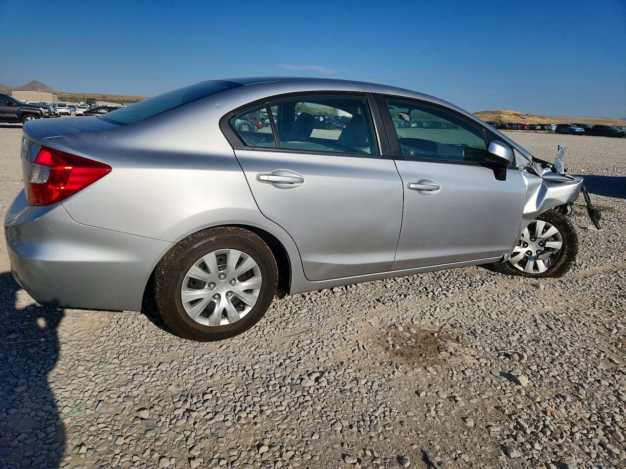 2012 Honda Civic Lx Silver vin: 19XFB2F5XCE376543