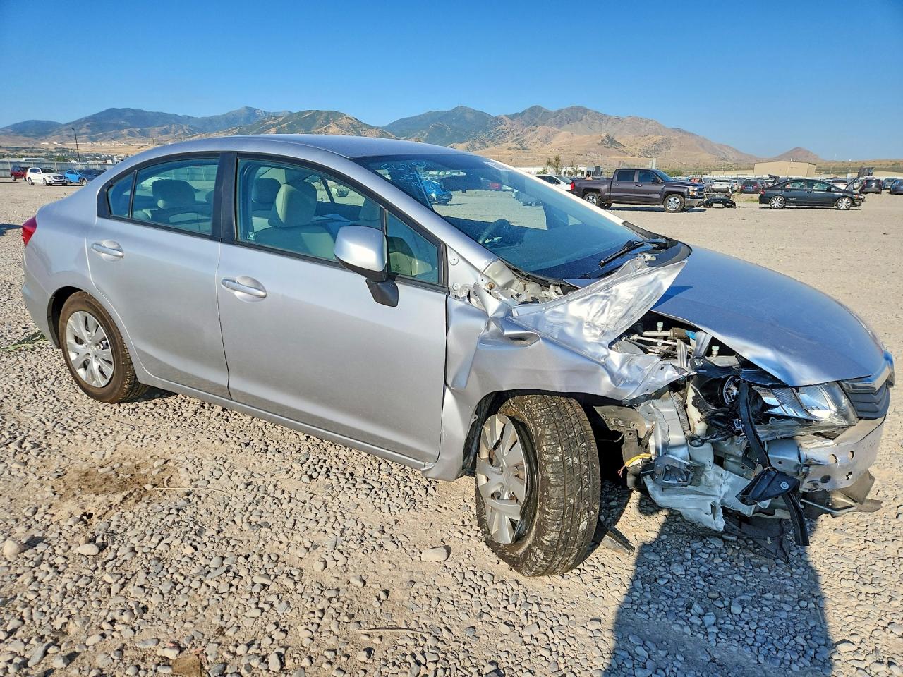 2012 Honda Civic Lx Silver vin: 19XFB2F5XCE376543