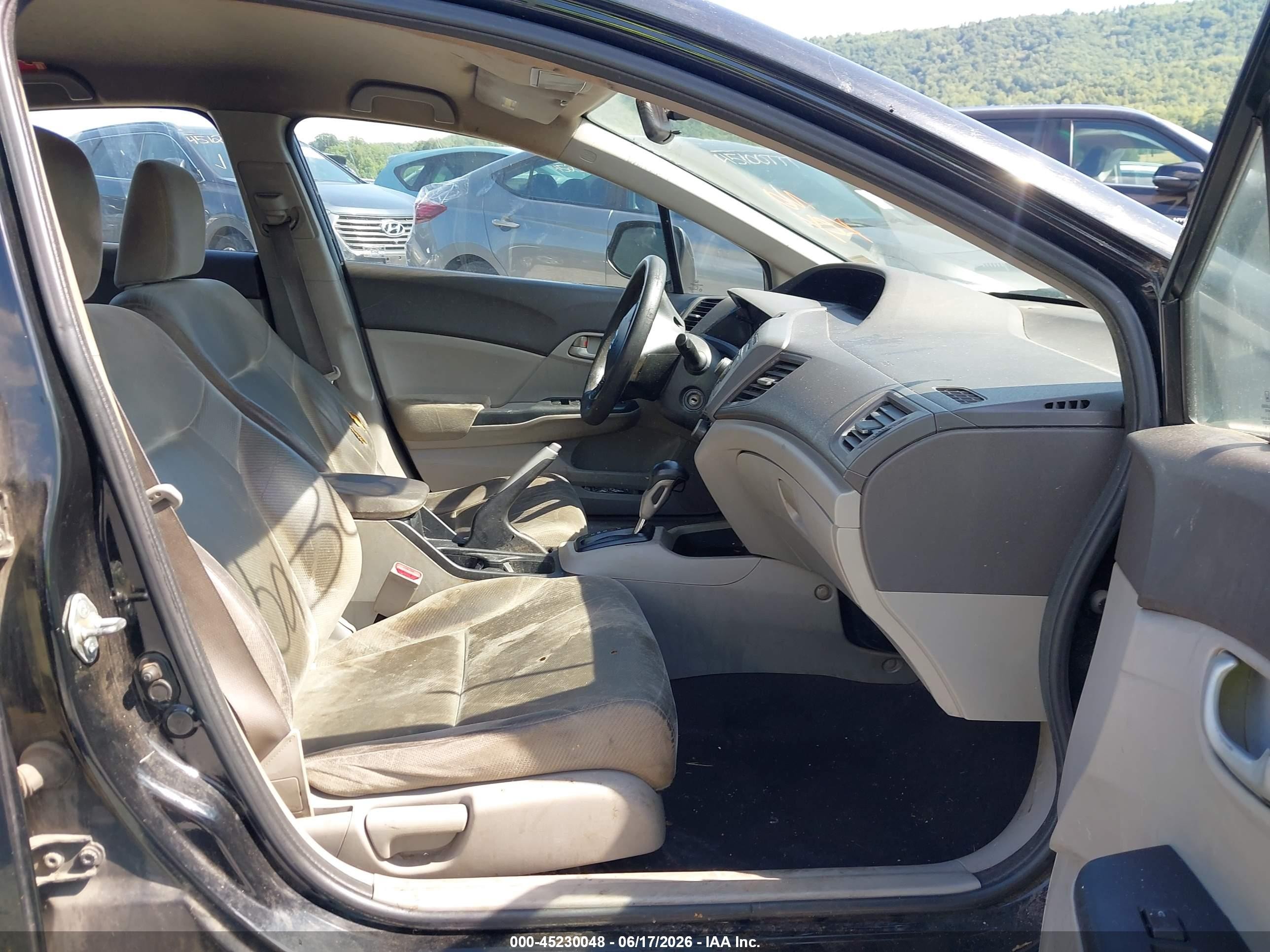 2012 Honda Civic Lx Black vin: 19XFB2F5XCE379135