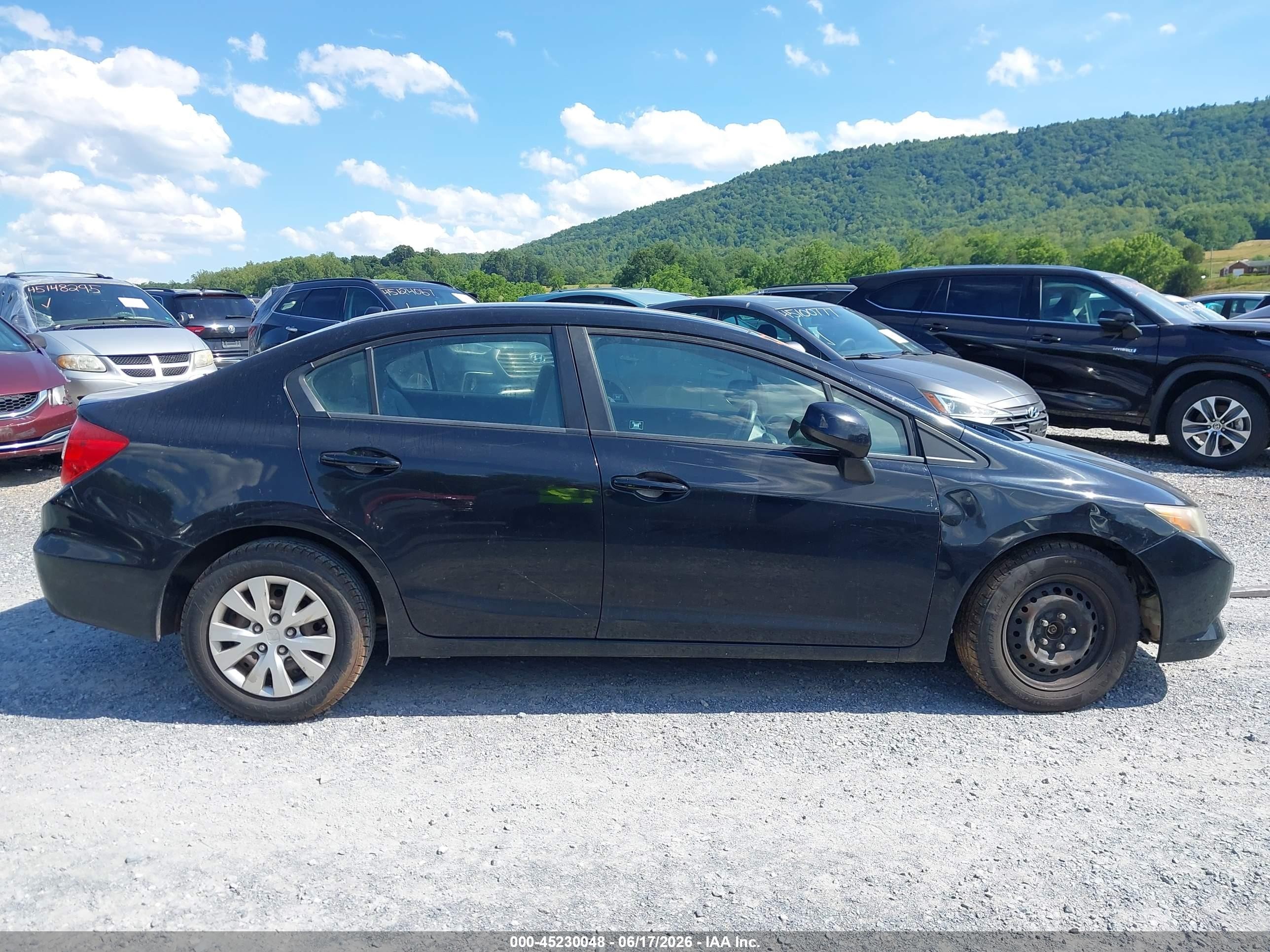 2012 Honda Civic Lx Black vin: 19XFB2F5XCE379135