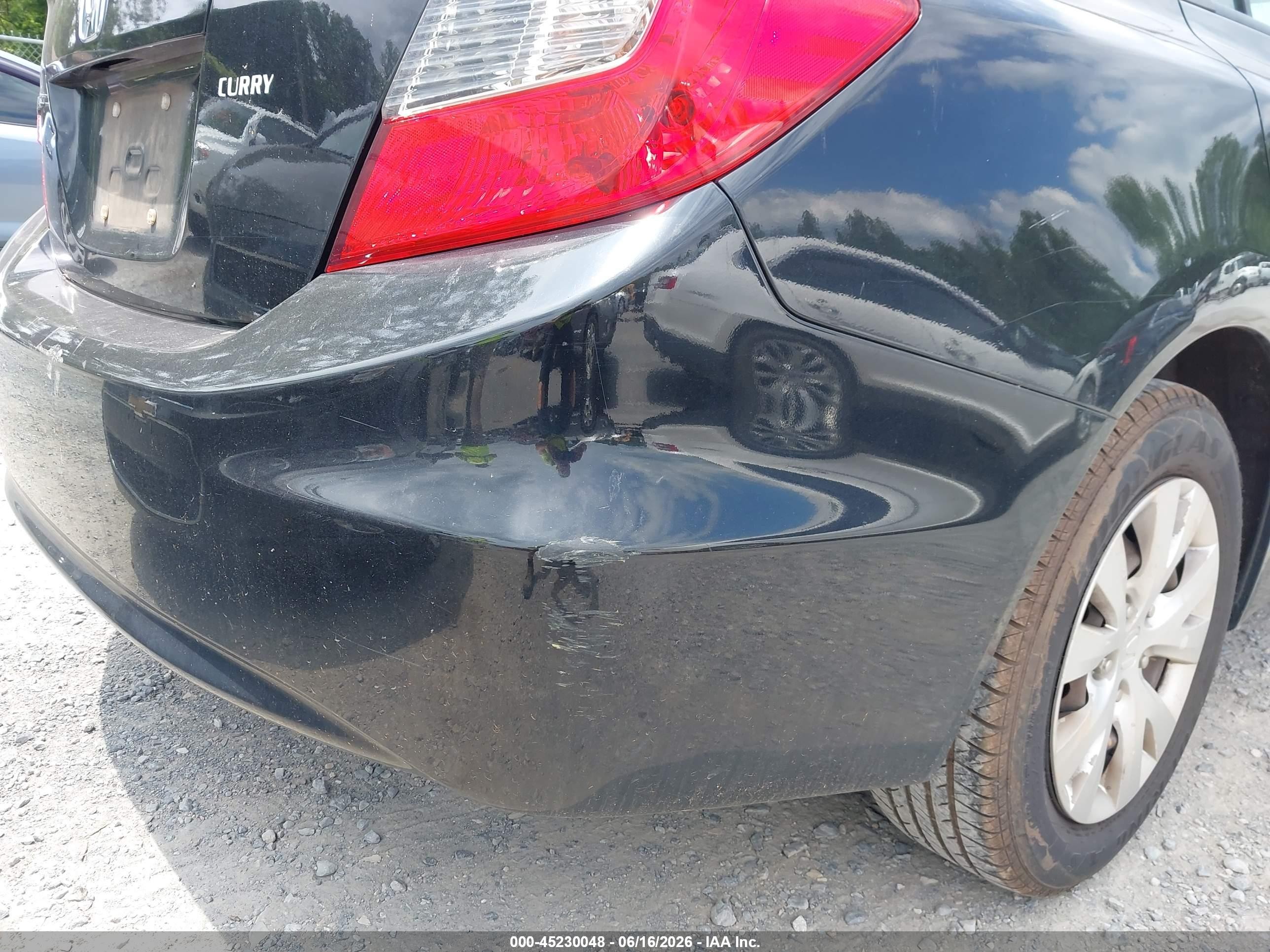 2012 Honda Civic Lx Black vin: 19XFB2F5XCE379135