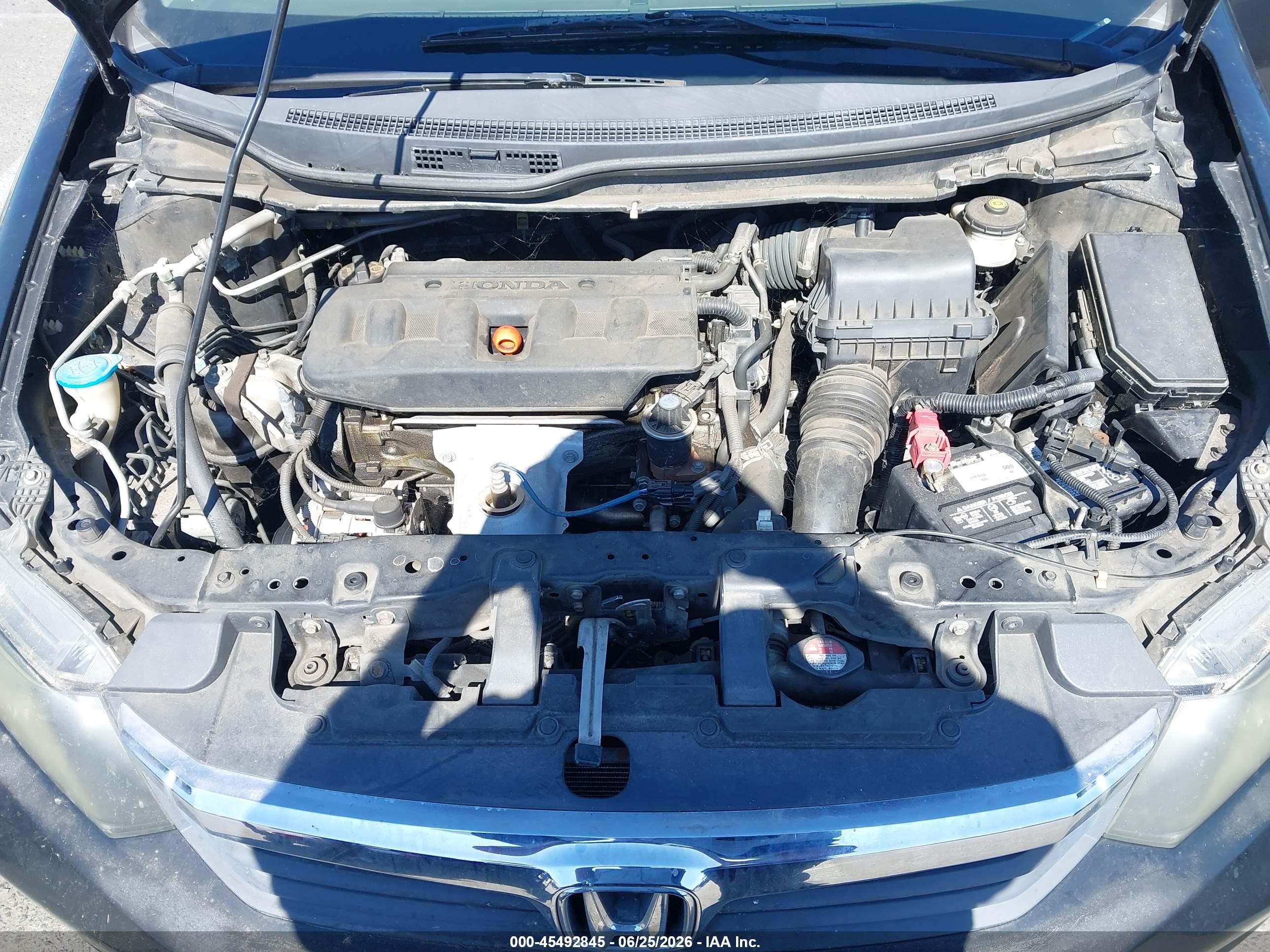 2012 Honda Civic Lx Black vin: 19XFB2F5XCE379166
