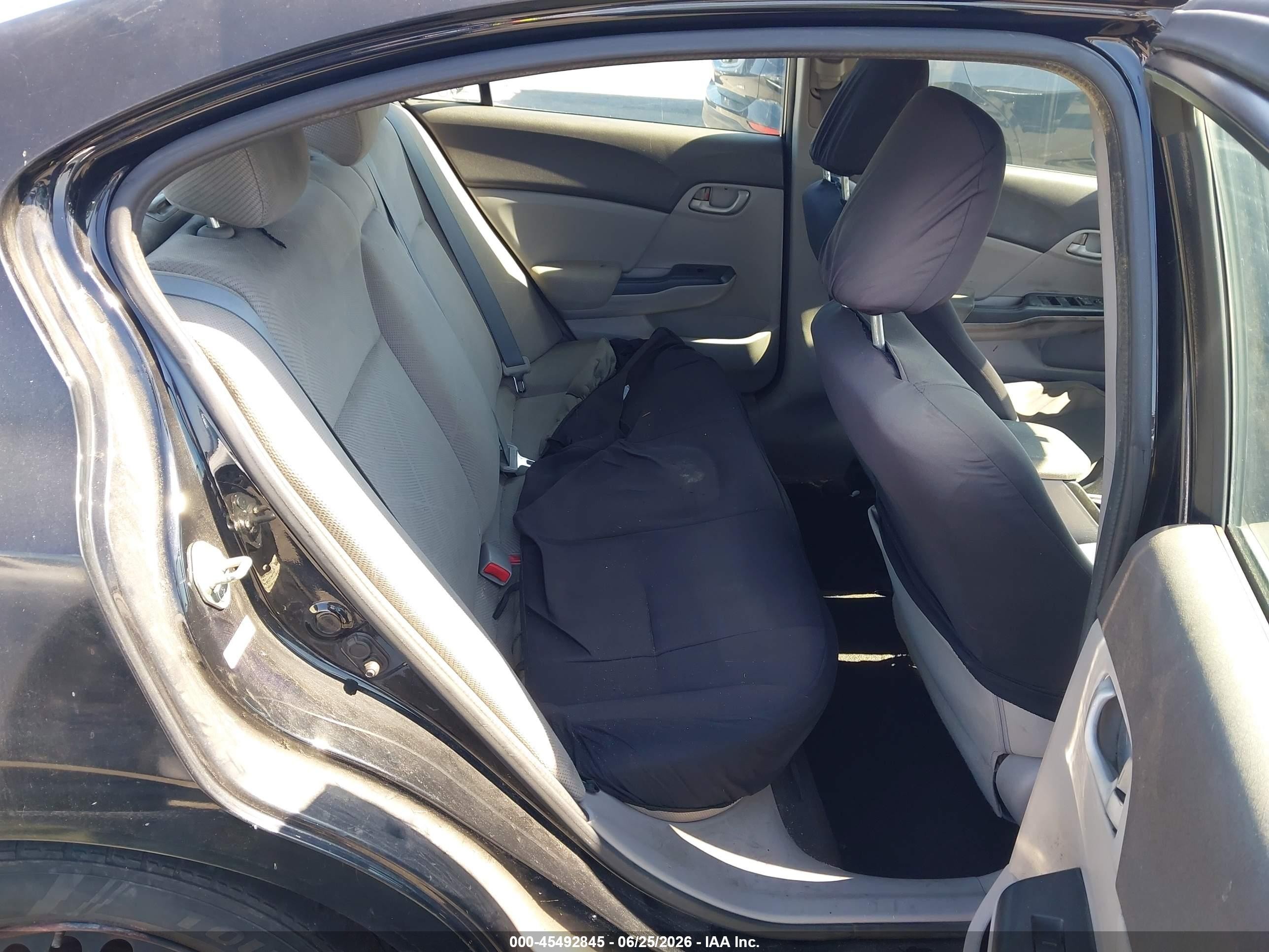 2012 Honda Civic Lx Black vin: 19XFB2F5XCE379166