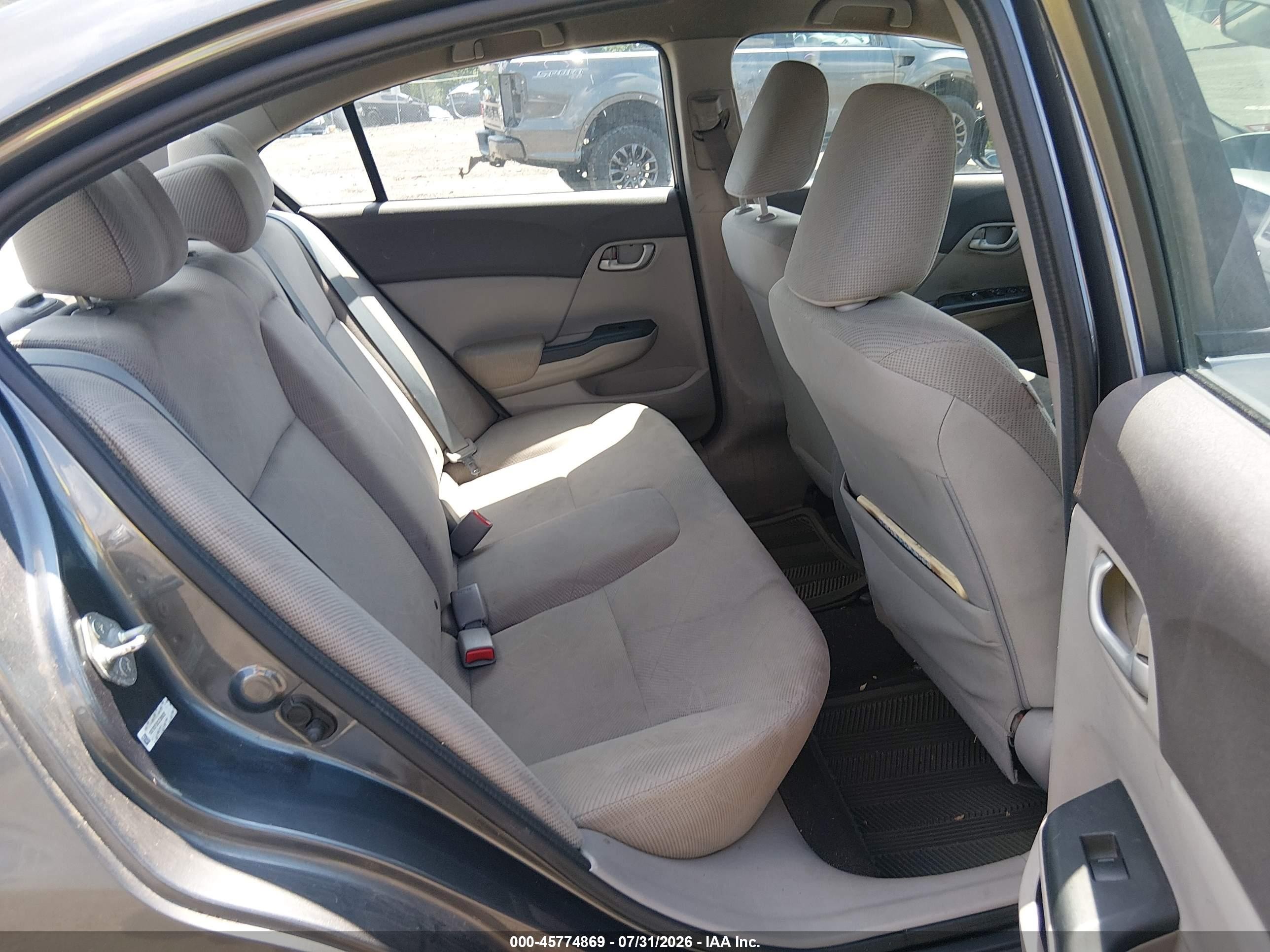2012 Honda Civic Lx Gray vin: 19XFB2F5XCE386926