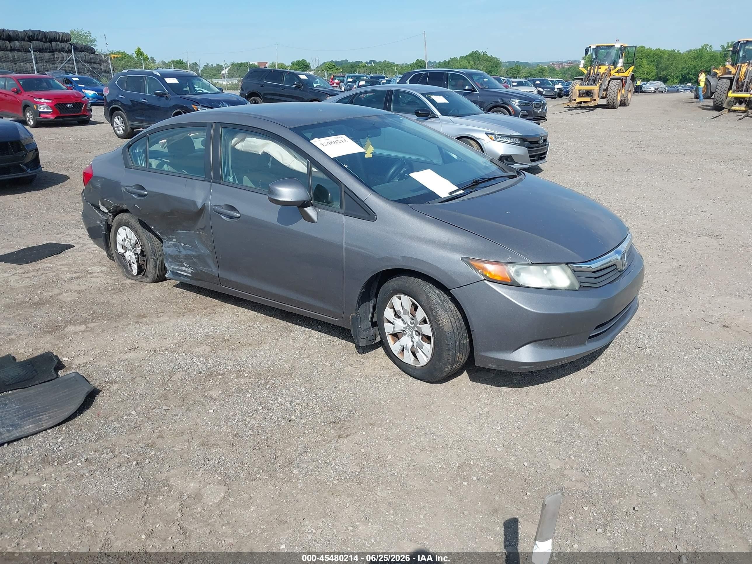 2012 Honda Civic Lx Tan vin: 19XFB2F5XCE387221