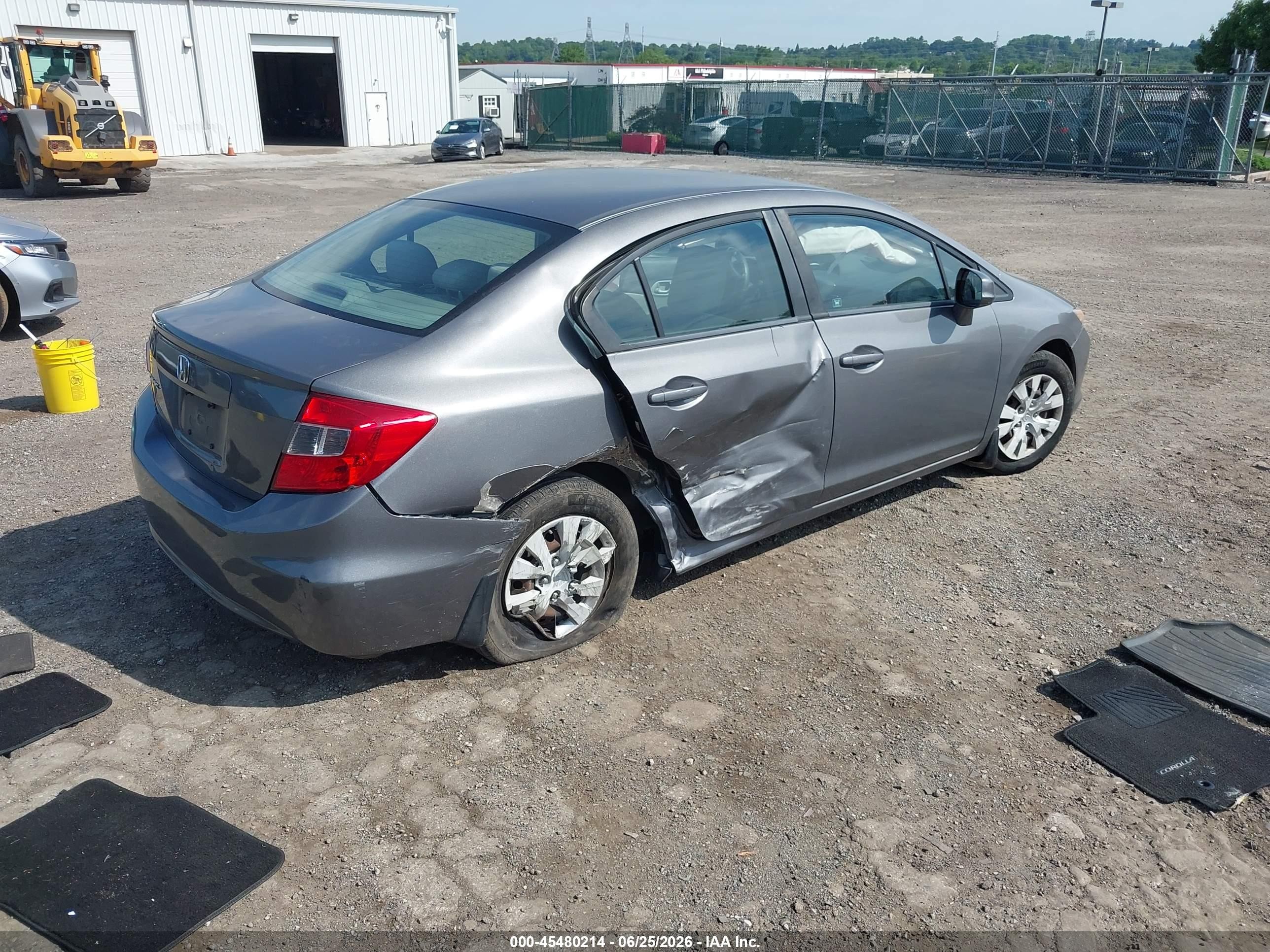 2012 Honda Civic Lx Tan vin: 19XFB2F5XCE387221