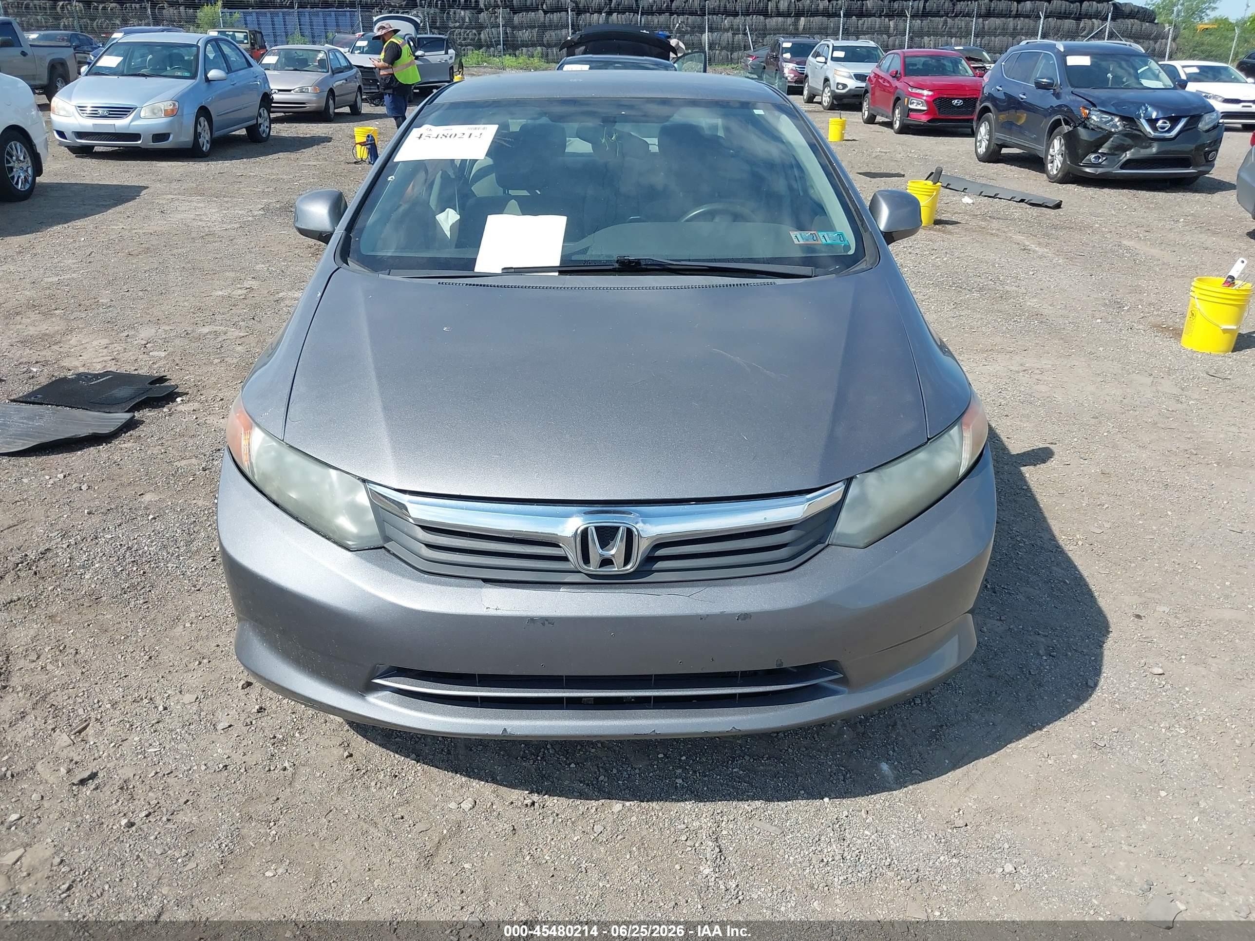 2012 Honda Civic Lx Tan vin: 19XFB2F5XCE387221