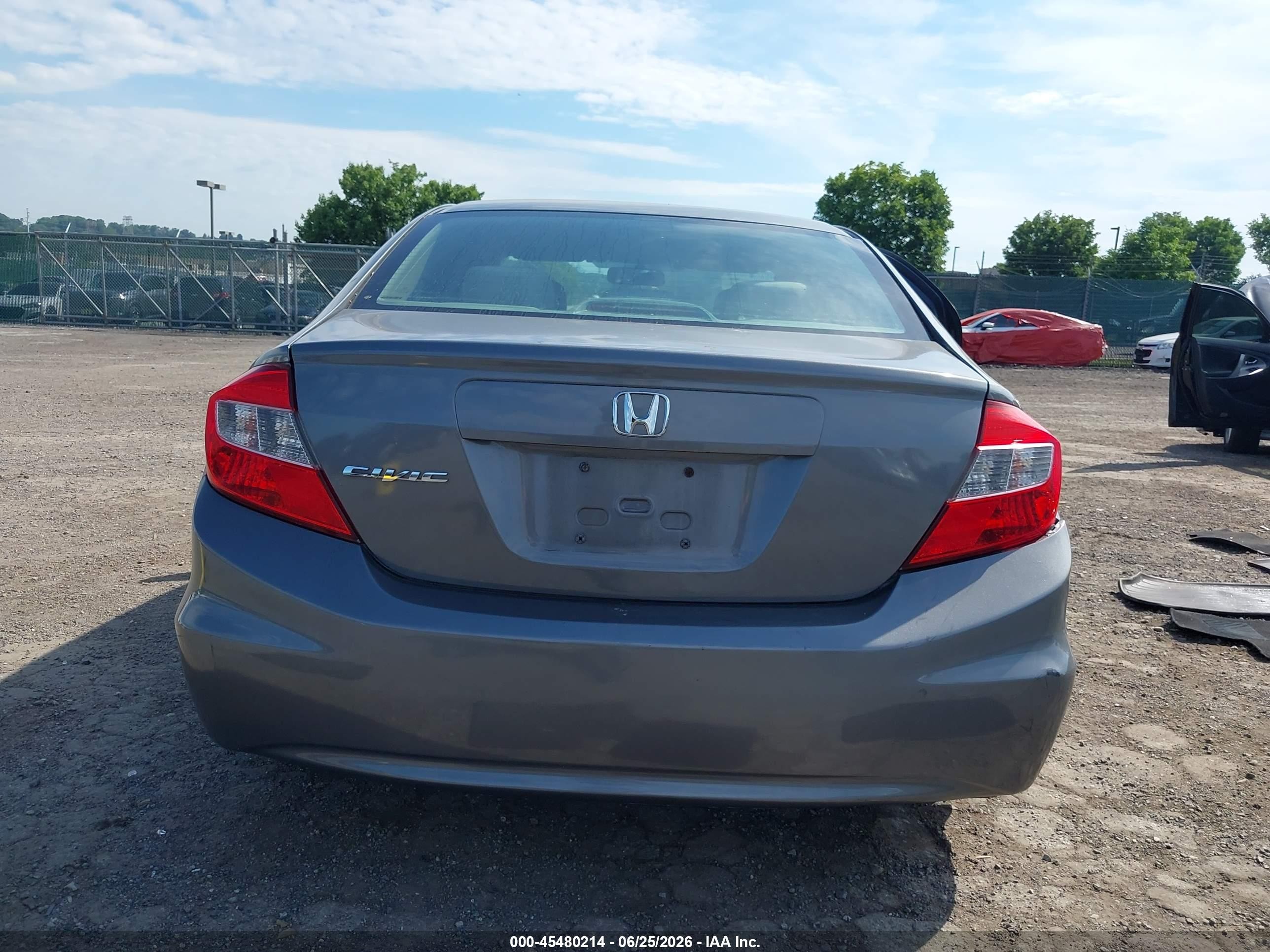 2012 Honda Civic Lx Tan vin: 19XFB2F5XCE387221