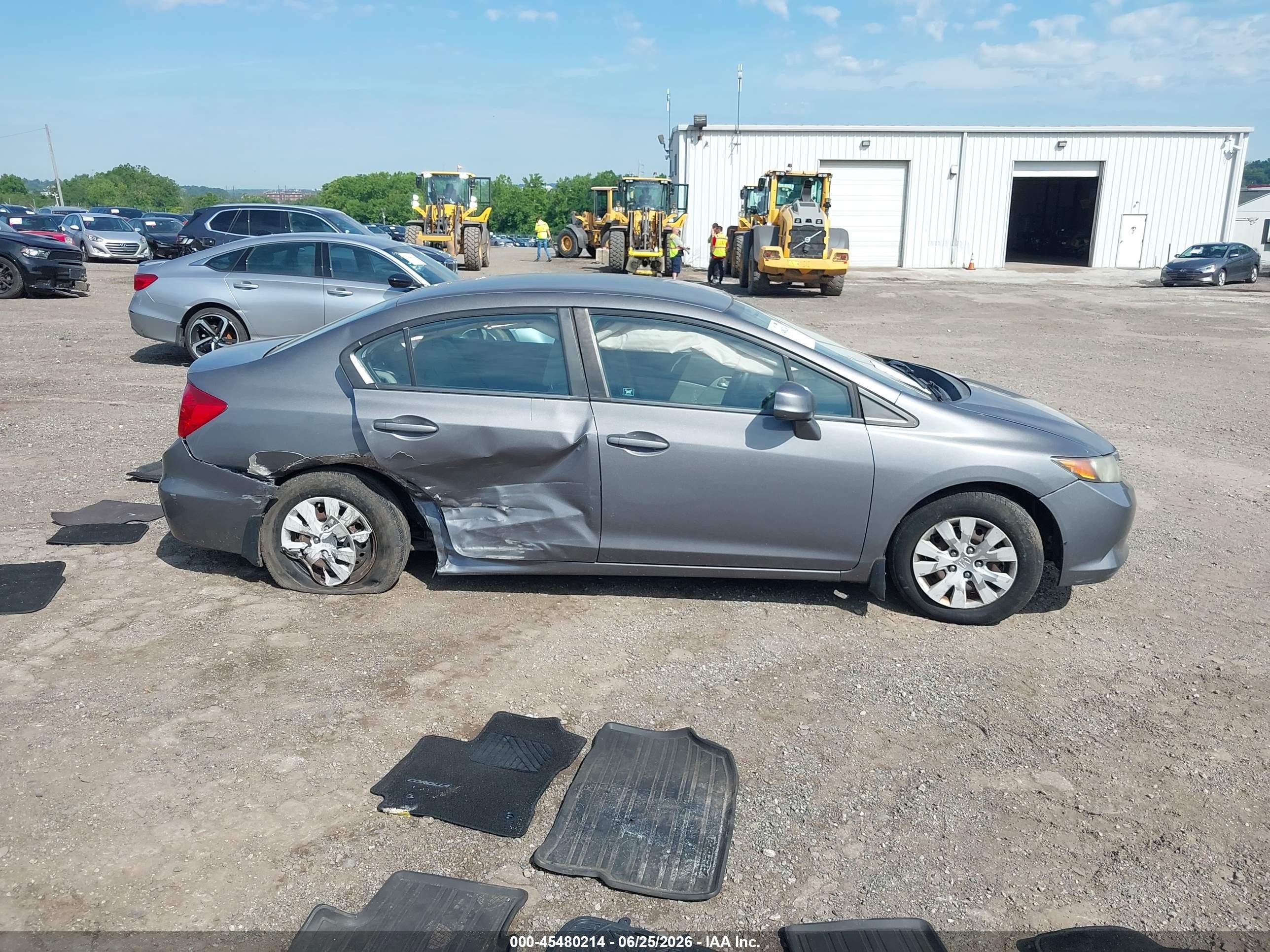 2012 Honda Civic Lx Tan vin: 19XFB2F5XCE387221