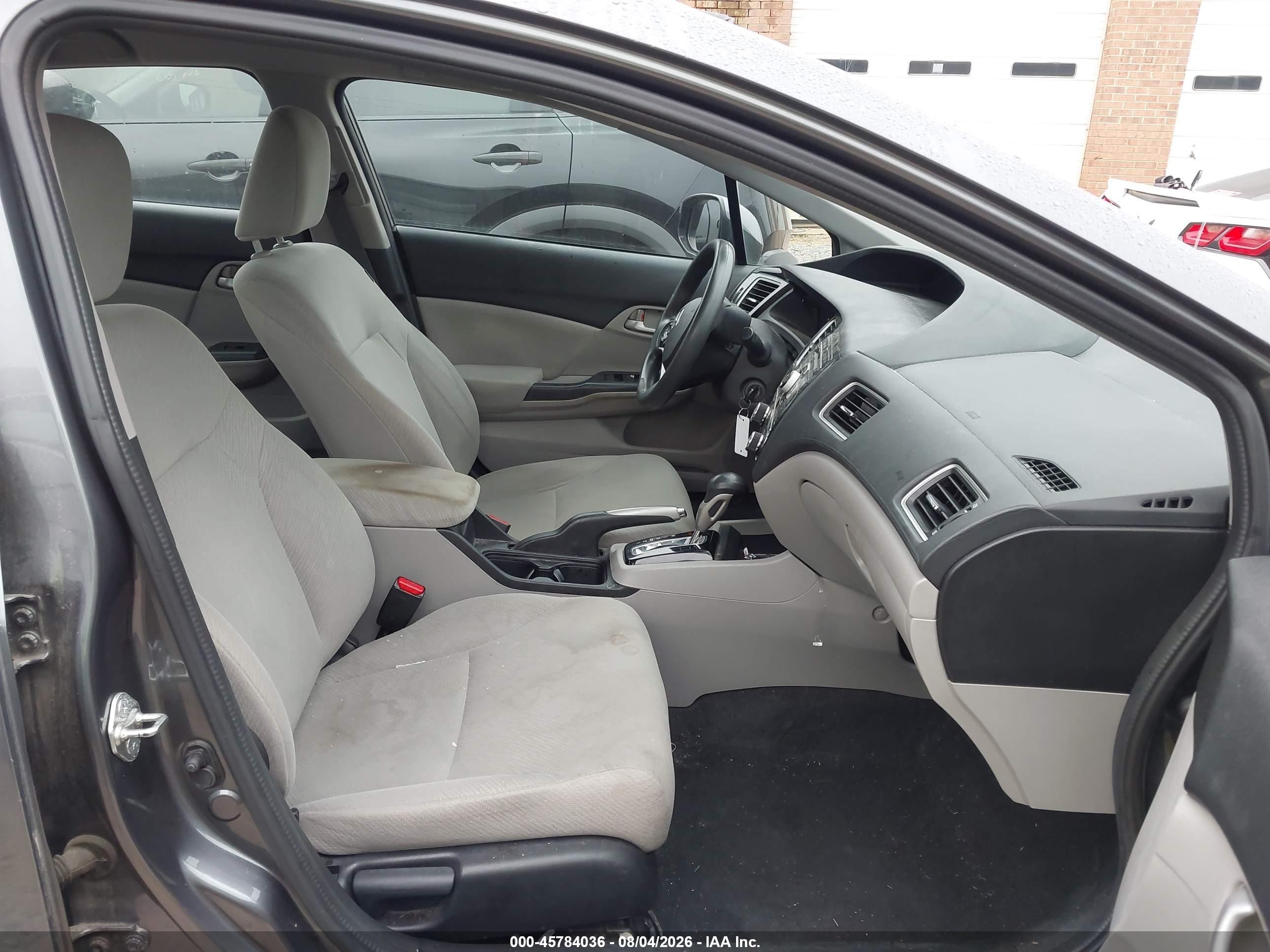 2013 Honda Civic Lx Gray vin: 19XFB2F5XDE001348