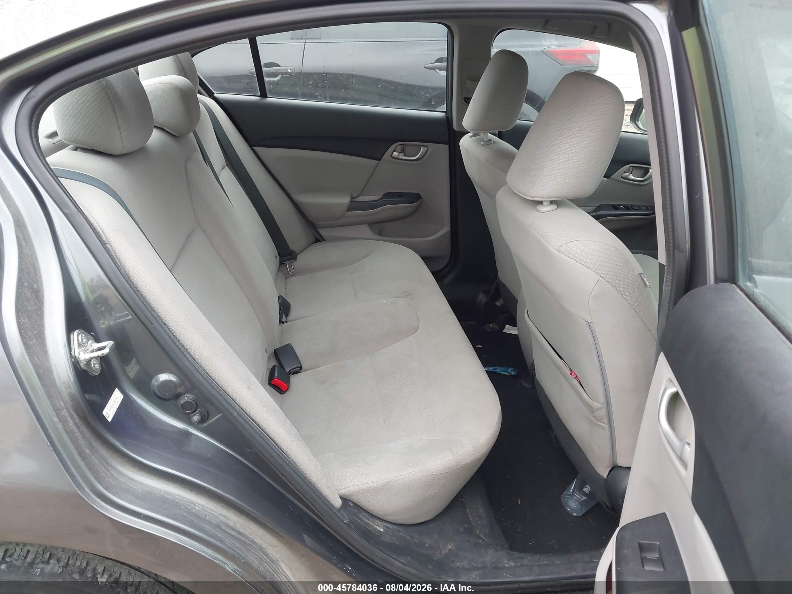 2013 Honda Civic Lx Gray vin: 19XFB2F5XDE001348