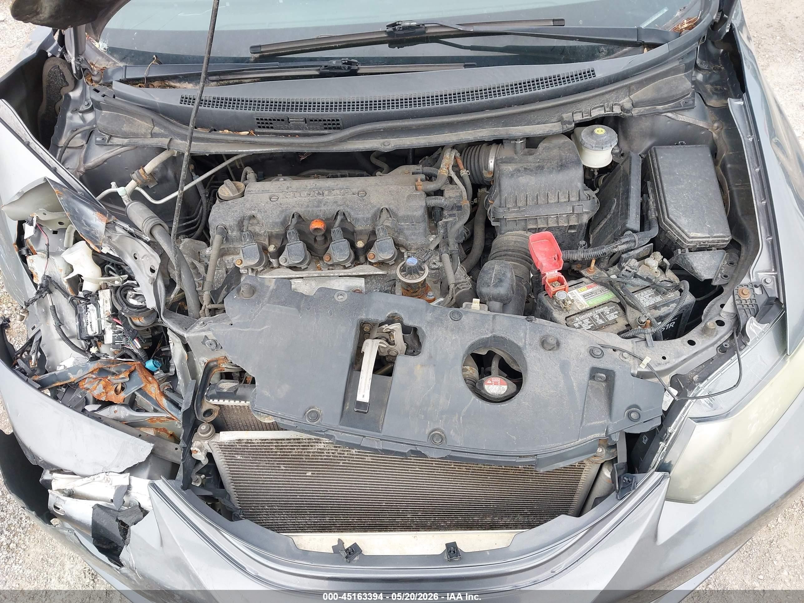 2013 Honda Civic Lx Gray vin: 19XFB2F5XDE004136