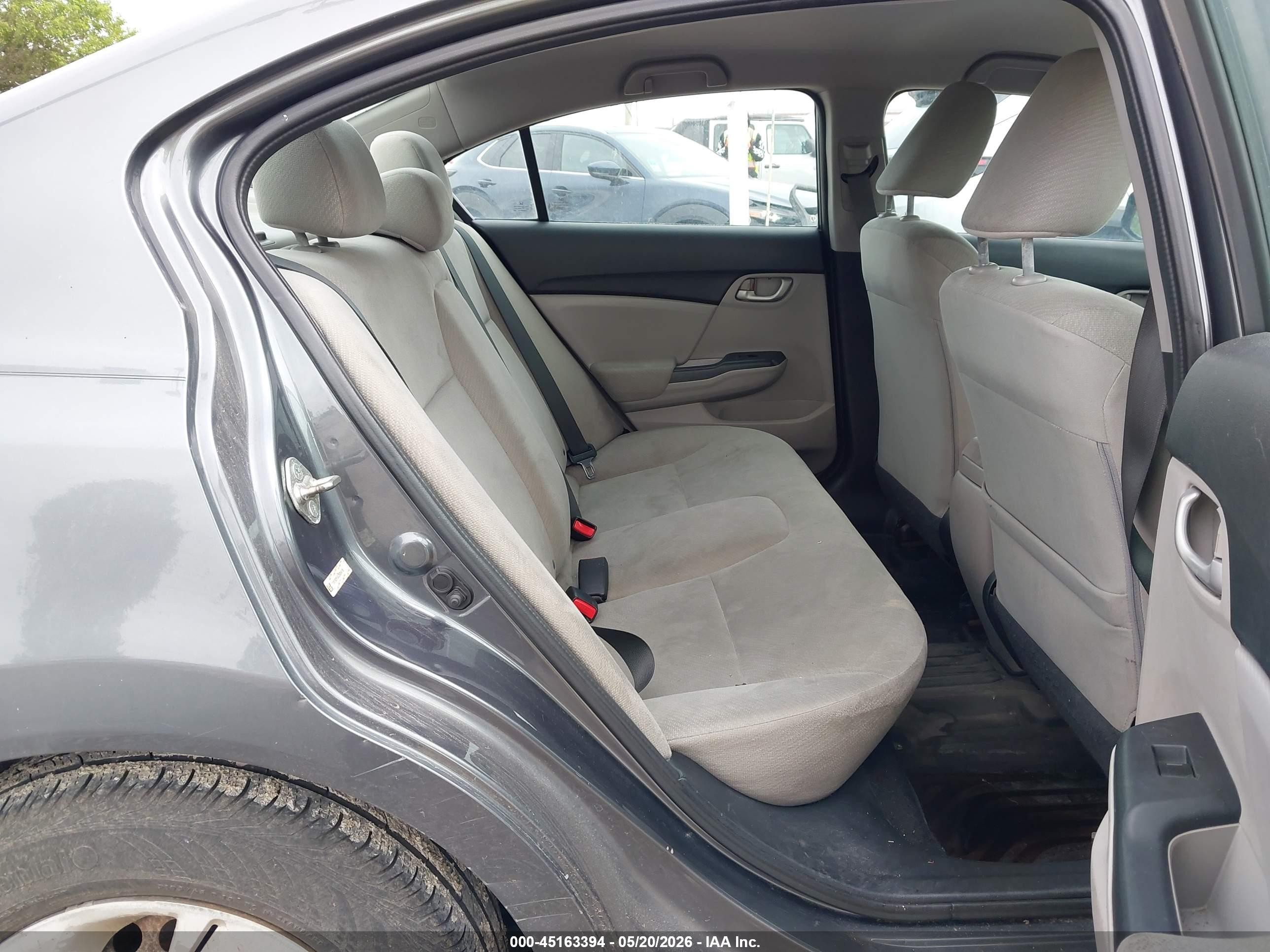 2013 Honda Civic Lx Gray vin: 19XFB2F5XDE004136
