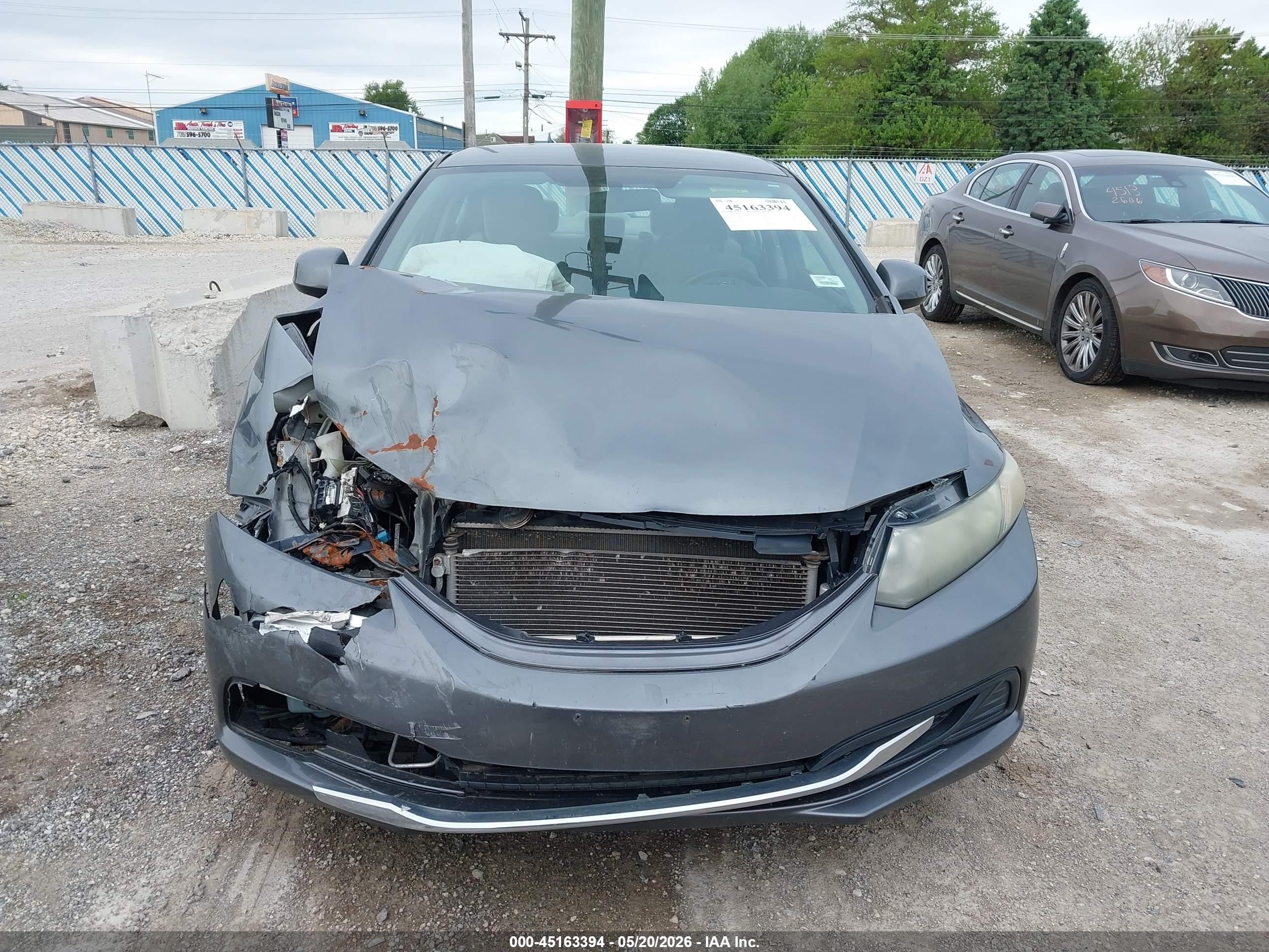 2013 Honda Civic Lx Gray vin: 19XFB2F5XDE004136