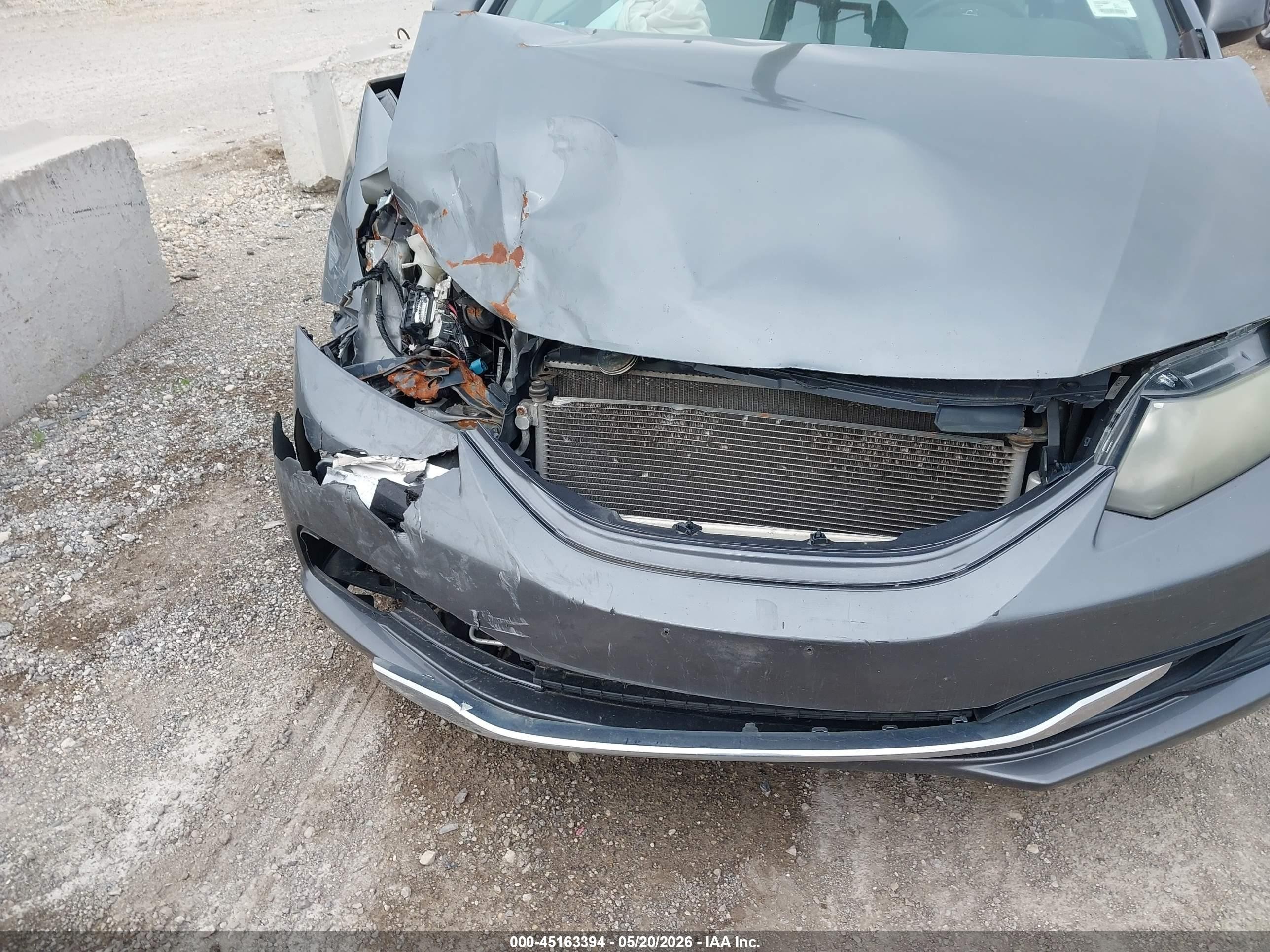 2013 Honda Civic Lx Gray vin: 19XFB2F5XDE004136