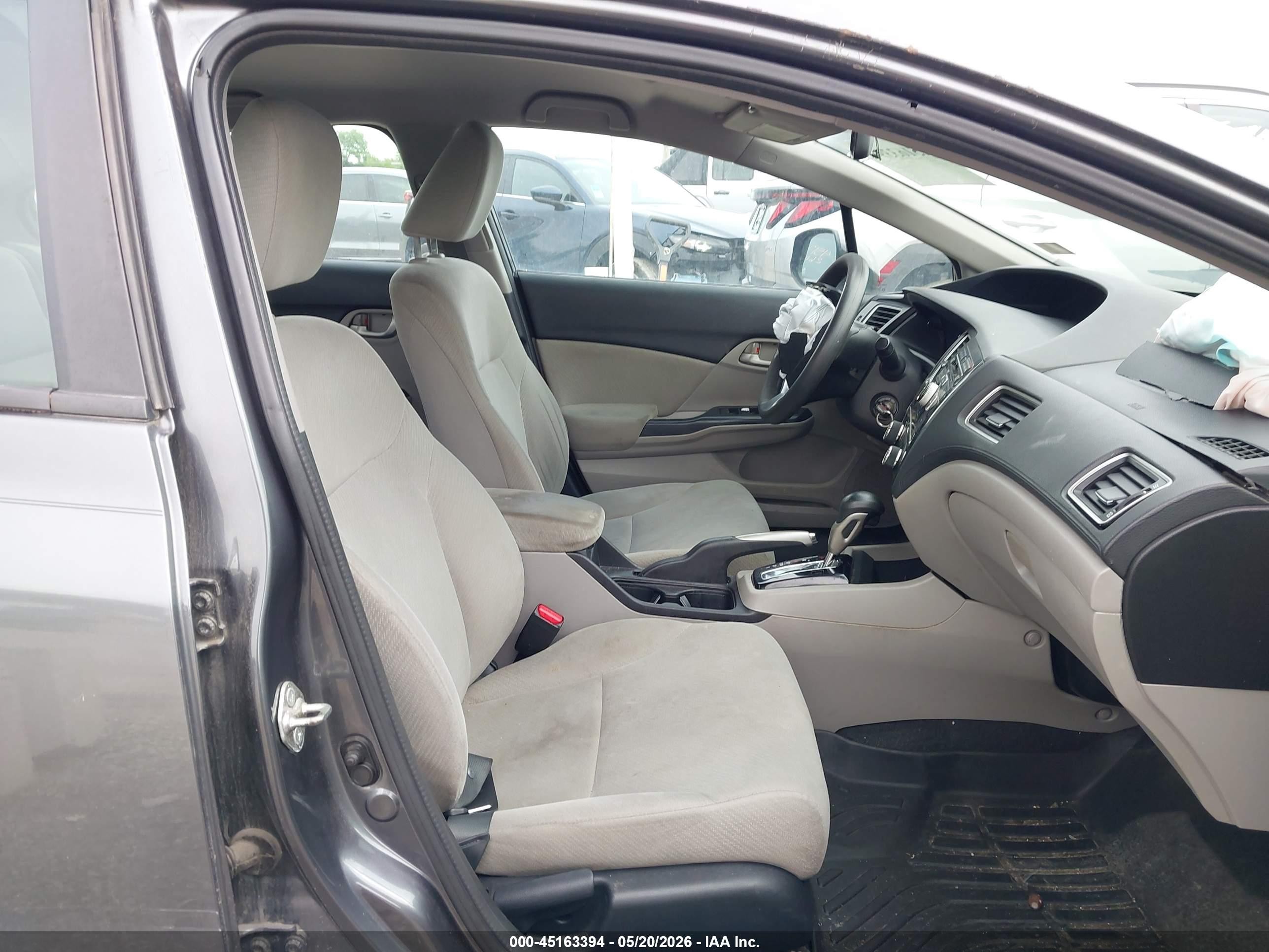 2013 Honda Civic Lx Gray vin: 19XFB2F5XDE004136