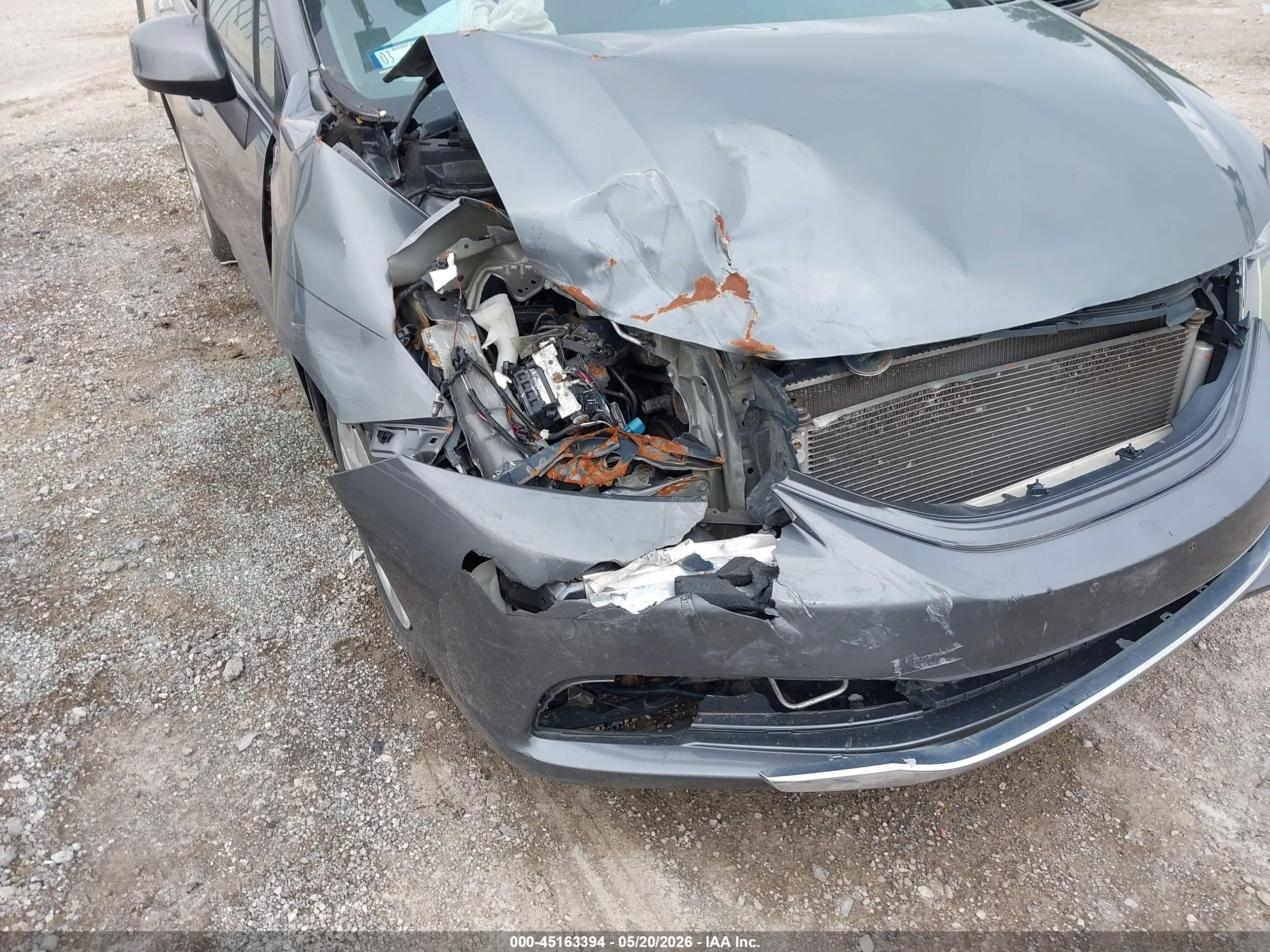 2013 Honda Civic Lx Gray vin: 19XFB2F5XDE004136