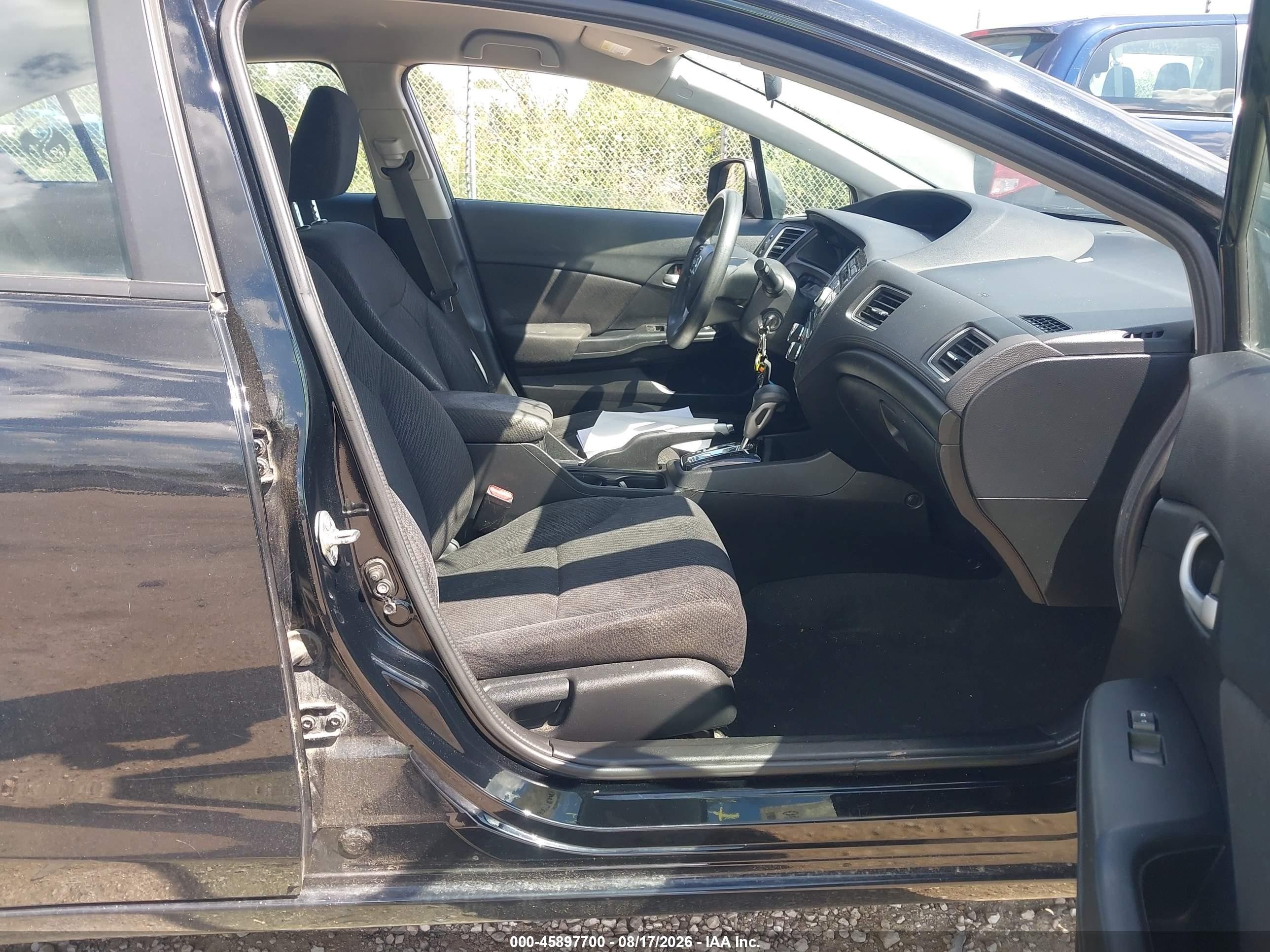 2013 Honda Civic Lx Black vin: 19XFB2F5XDE007523