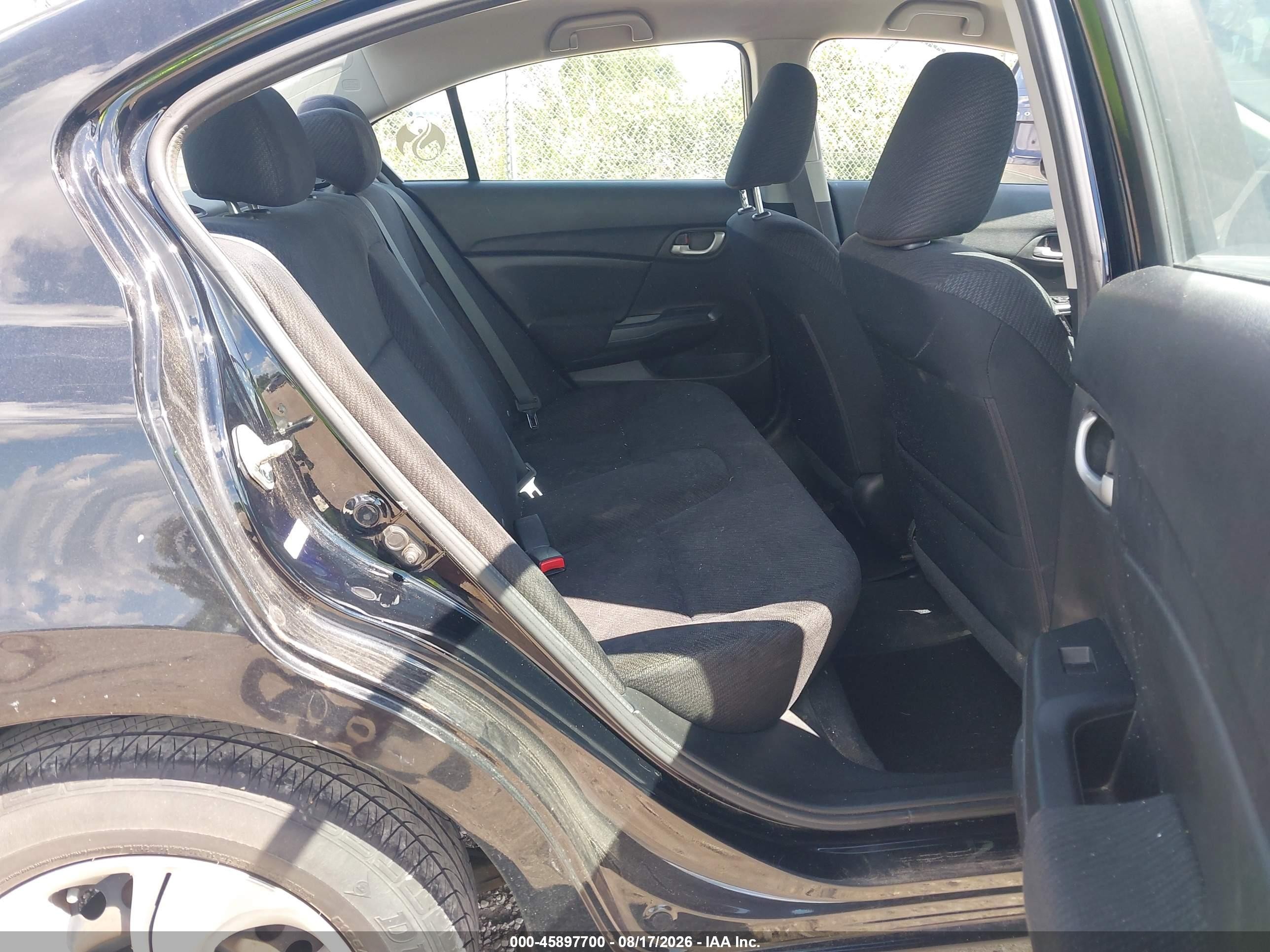 2013 Honda Civic Lx Black vin: 19XFB2F5XDE007523