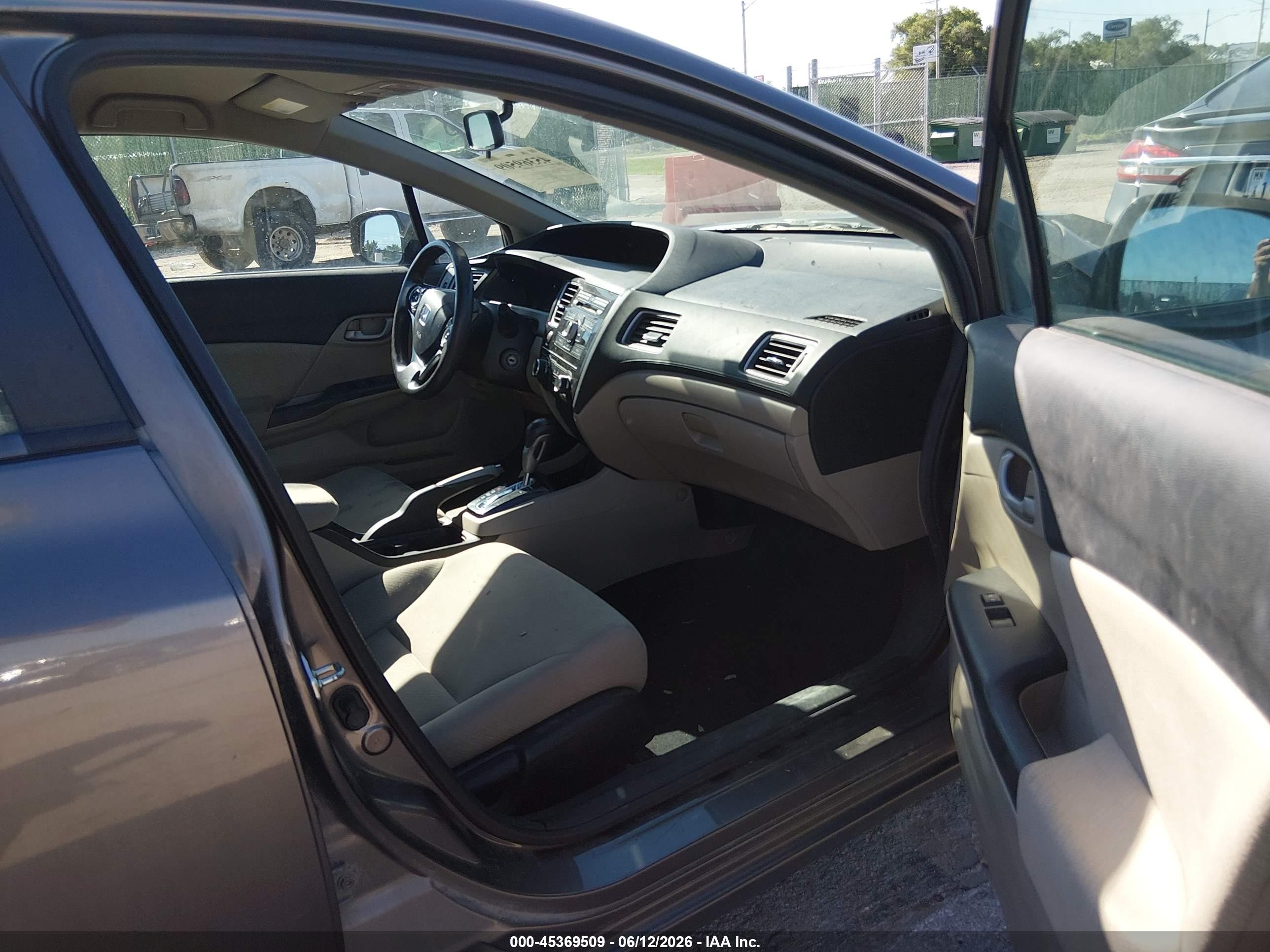 2013 Honda Civic Lx Серый vin: 19XFB2F5XDE013029