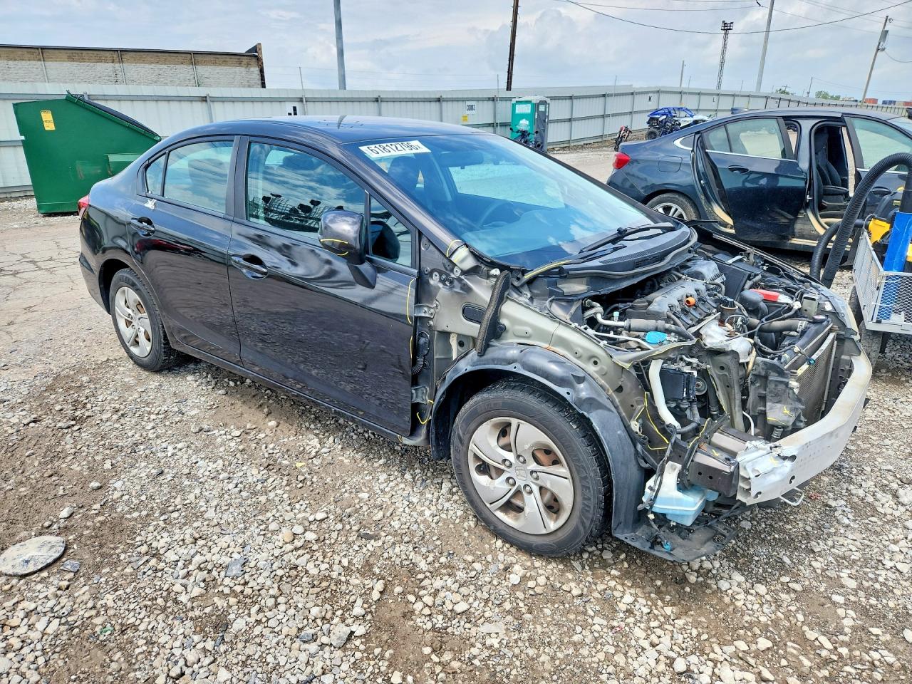 2013 Honda Civic Lx Серый vin: 19XFB2F5XDE027612