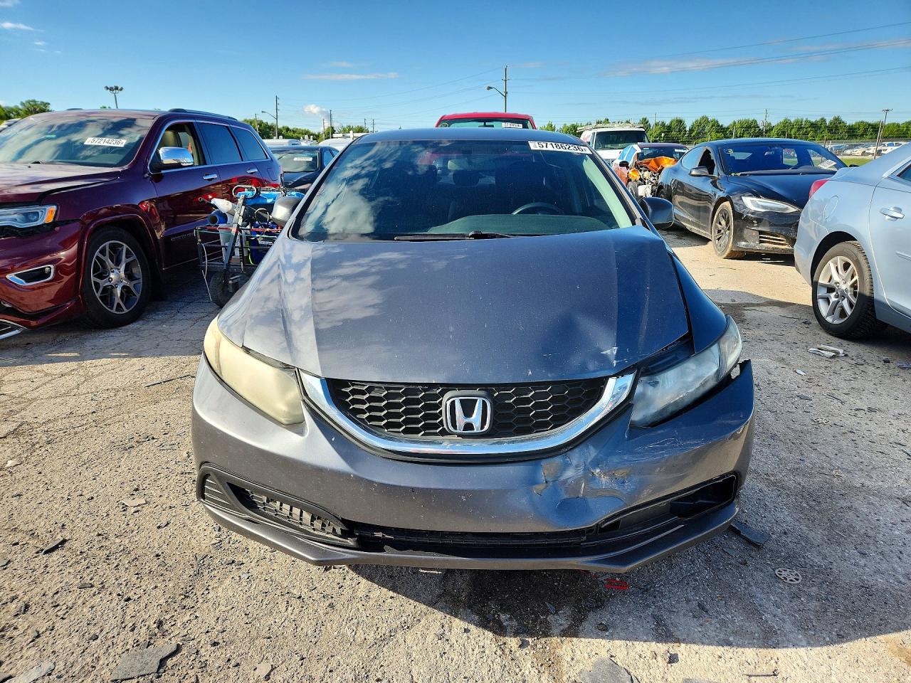 2013 Honda Civic Lx Gray vin: 19XFB2F5XDE030025