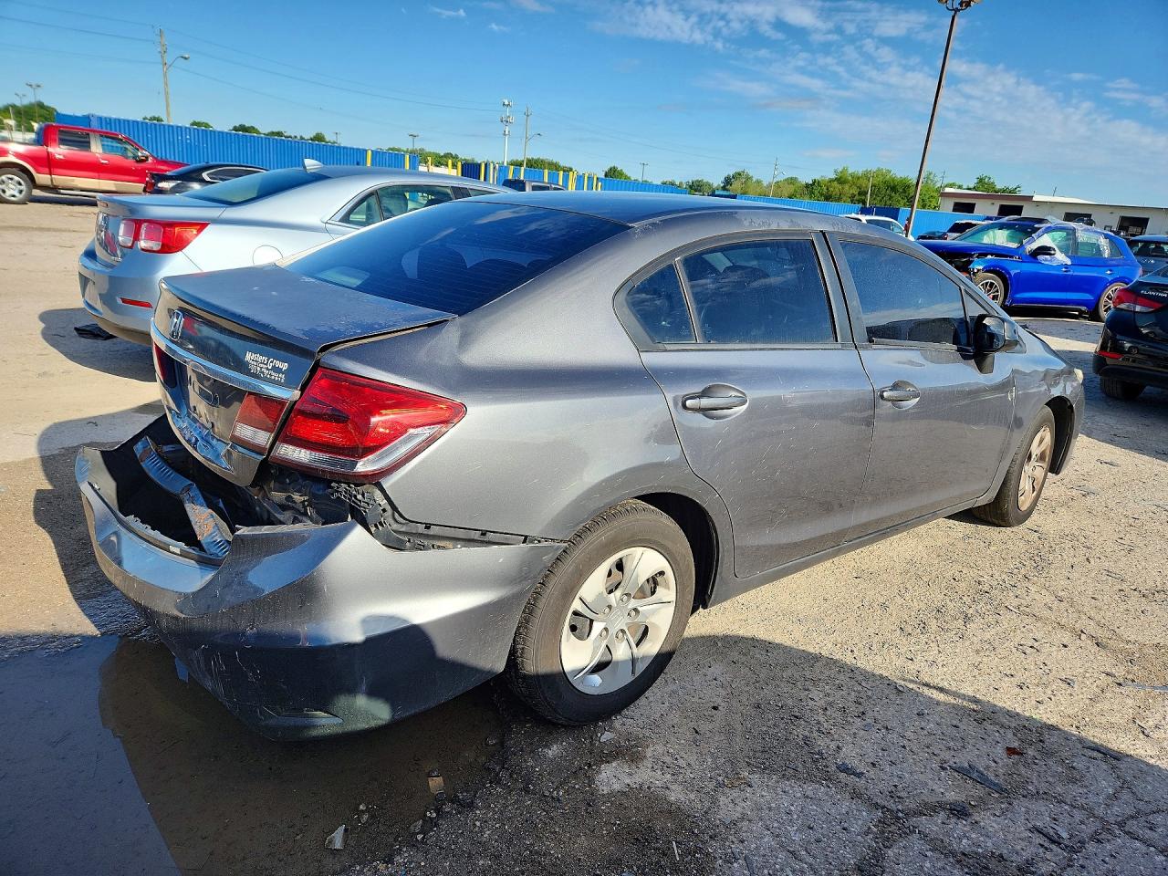 2013 Honda Civic Lx Gray vin: 19XFB2F5XDE030025