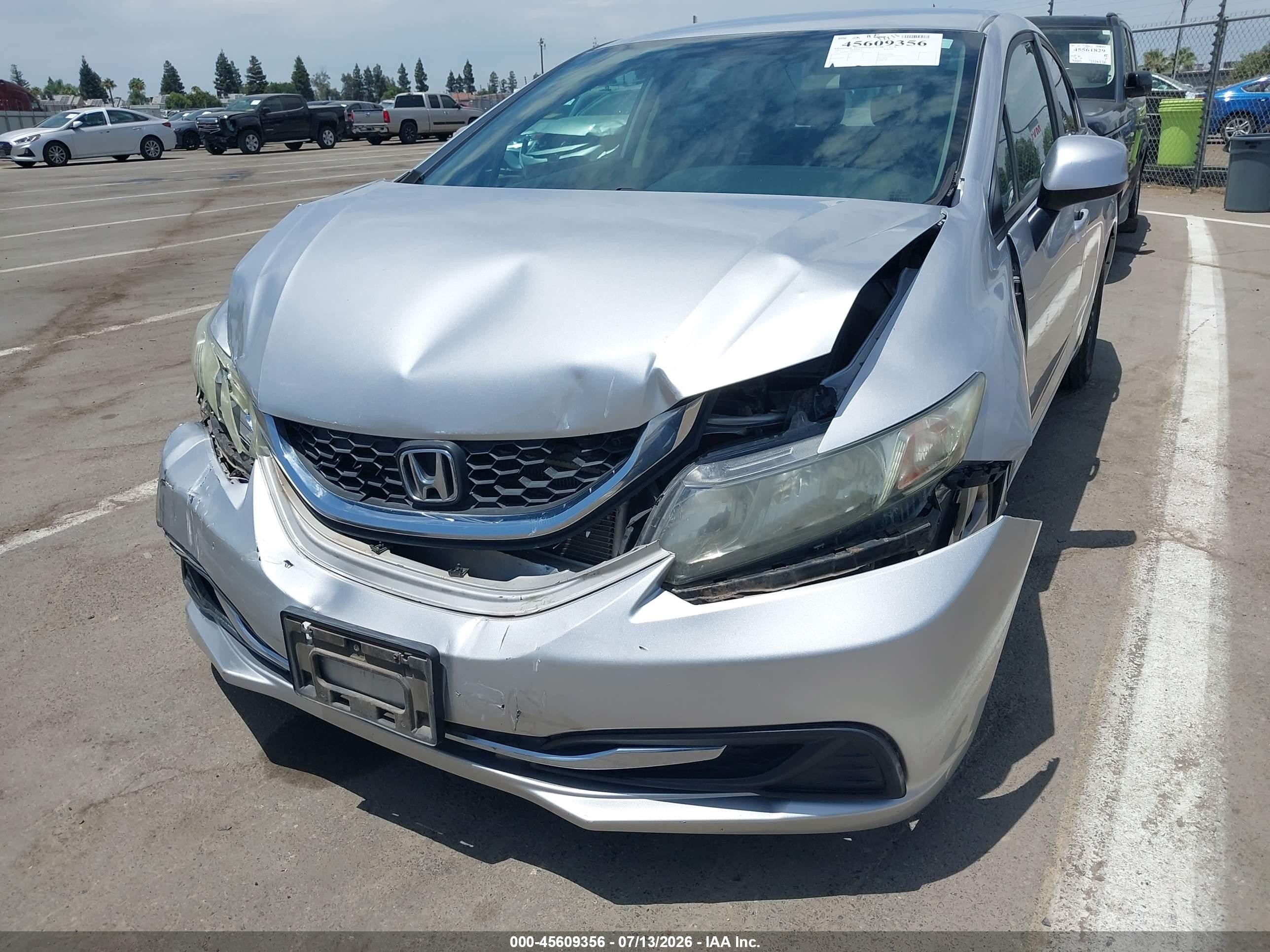 2013 Honda Civic Lx Silver vin: 19XFB2F5XDE045561