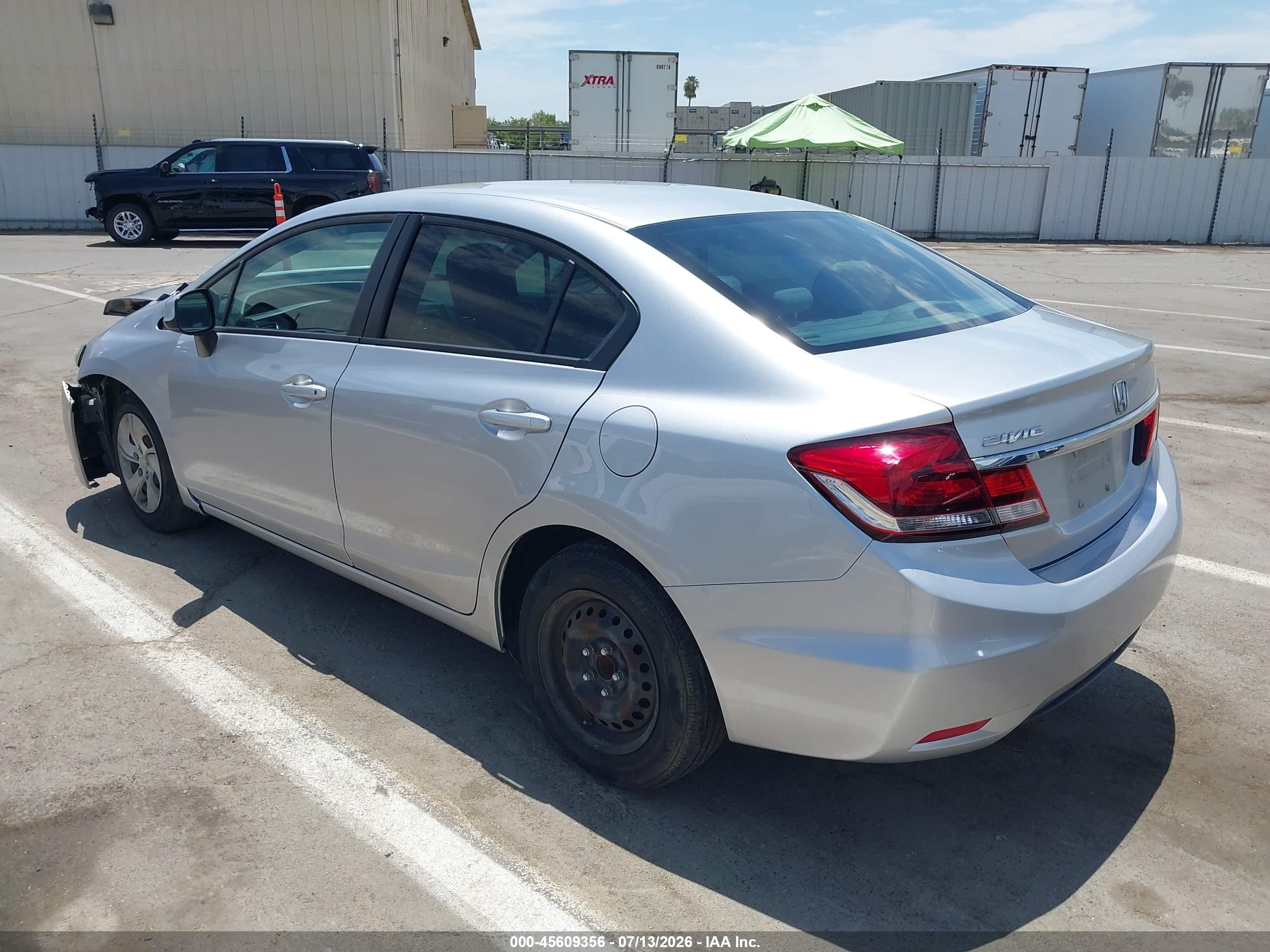 2013 Honda Civic Lx Silver vin: 19XFB2F5XDE045561