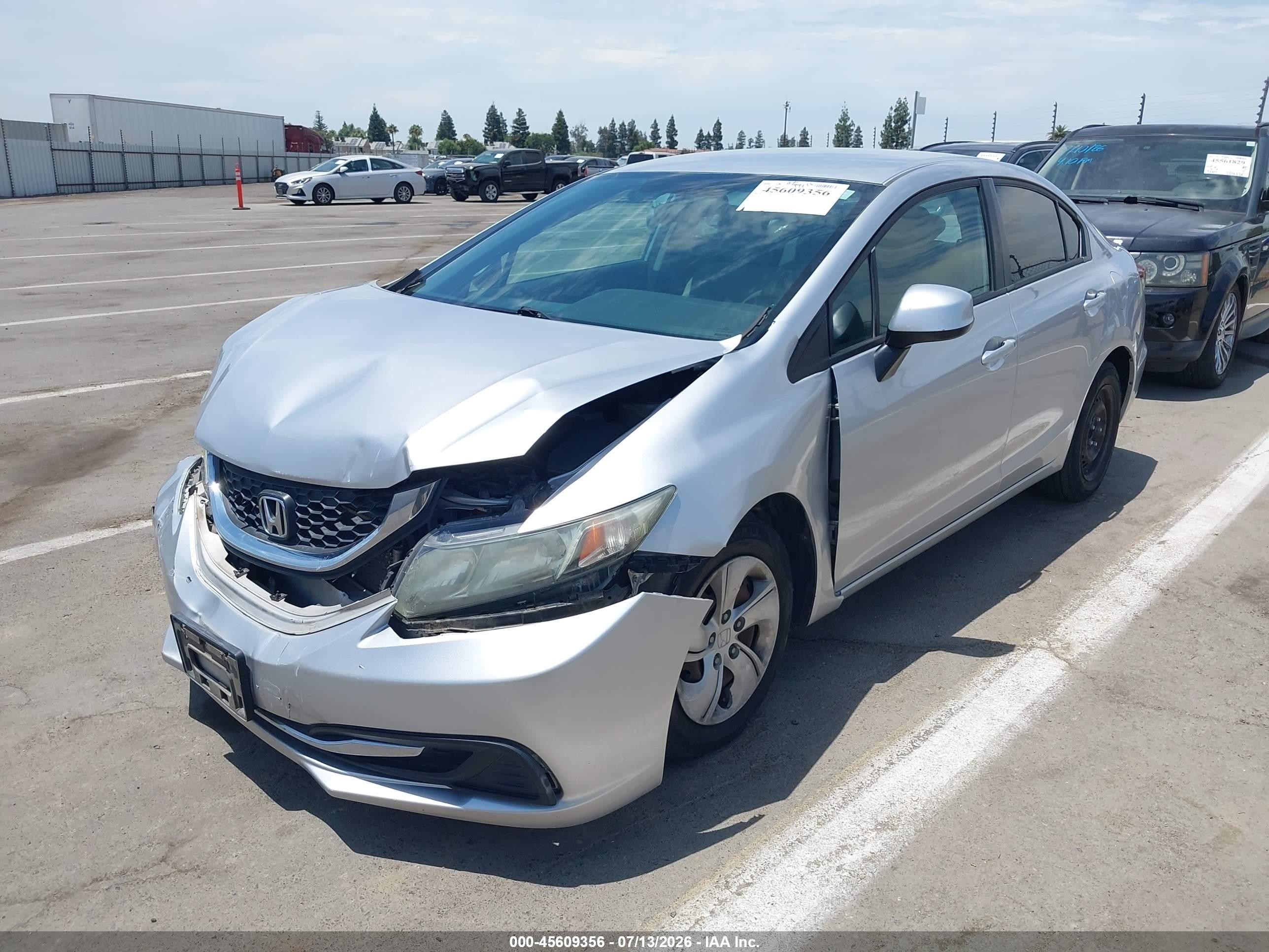 2013 Honda Civic Lx Silver vin: 19XFB2F5XDE045561