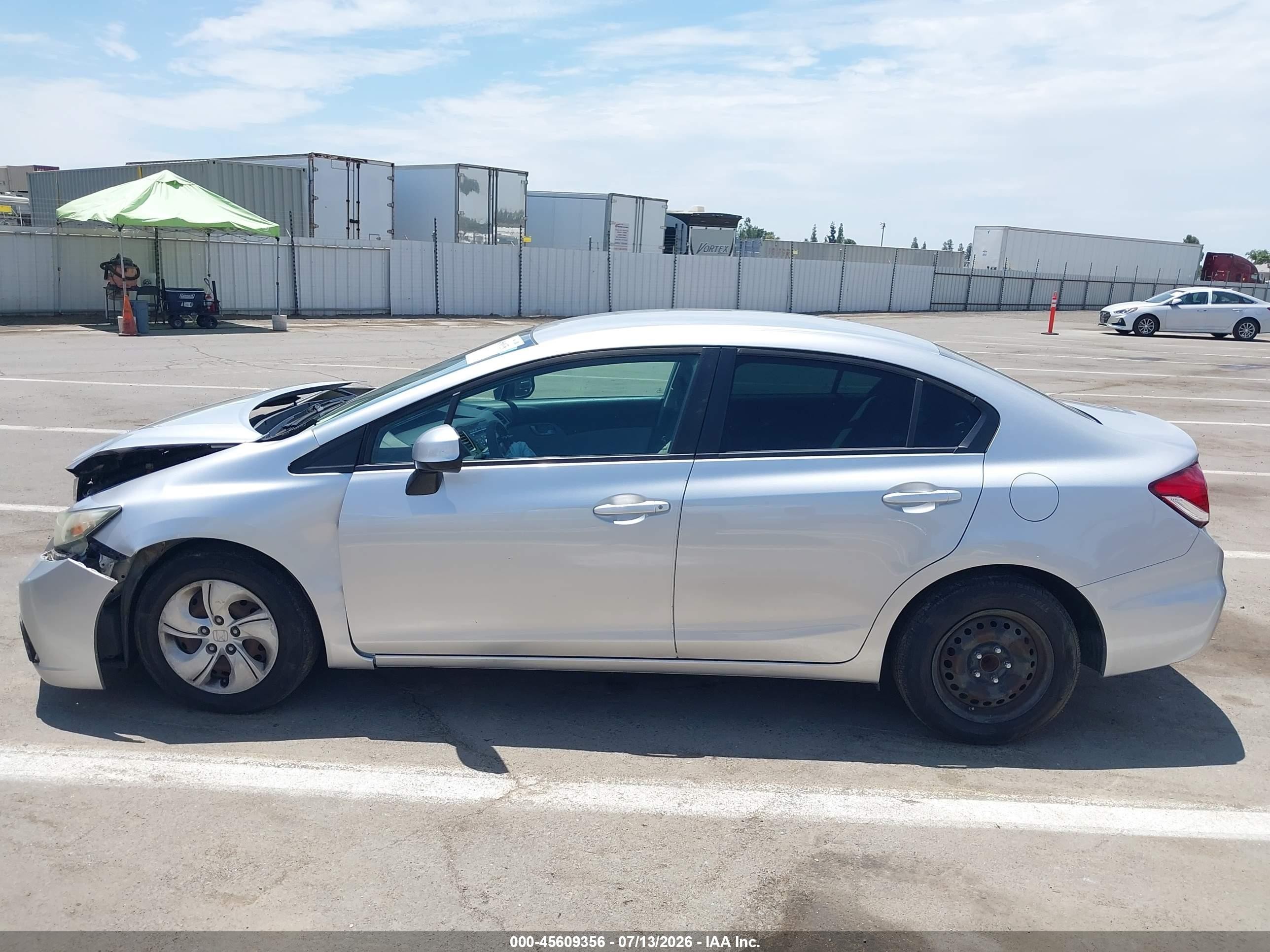 2013 Honda Civic Lx Silver vin: 19XFB2F5XDE045561
