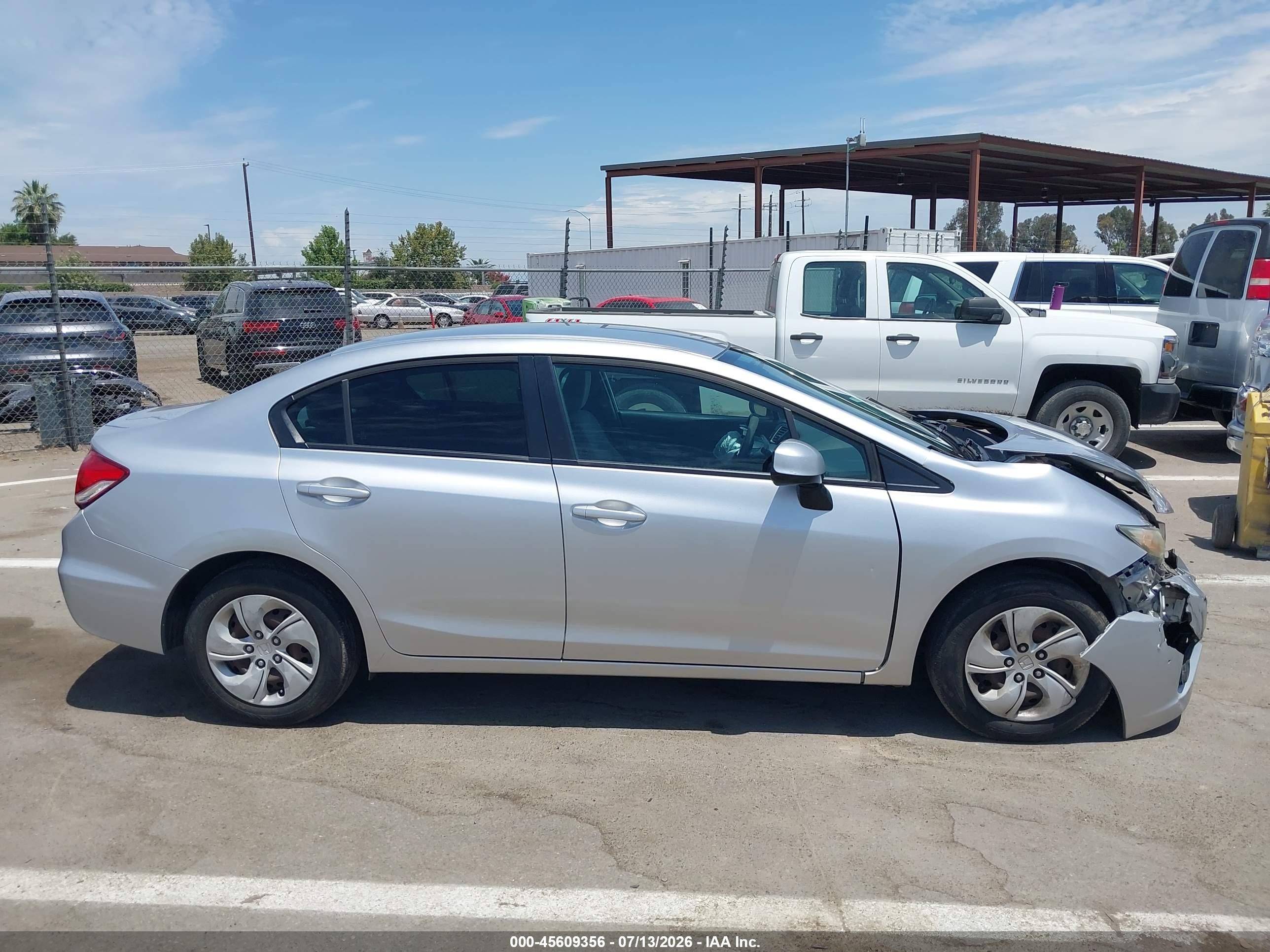 2013 Honda Civic Lx Silver vin: 19XFB2F5XDE045561
