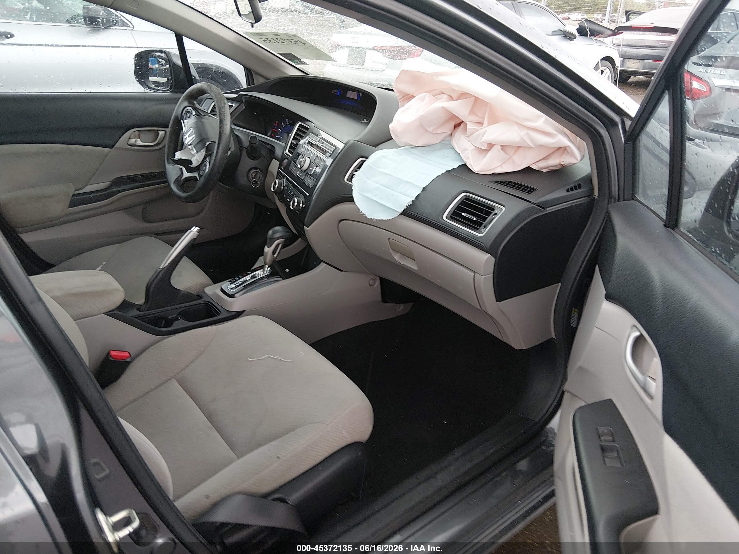 2013 Honda Civic Lx Gray vin: 19XFB2F5XDE046208