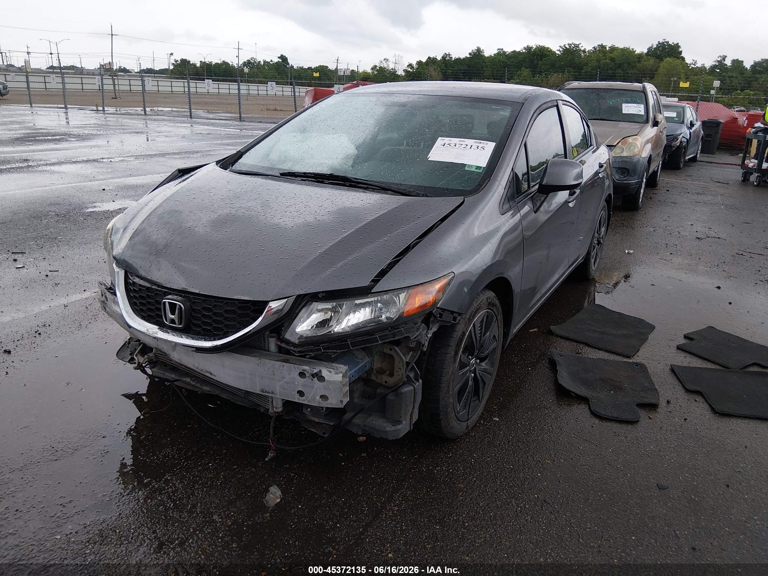 2013 Honda Civic Lx Gray vin: 19XFB2F5XDE046208