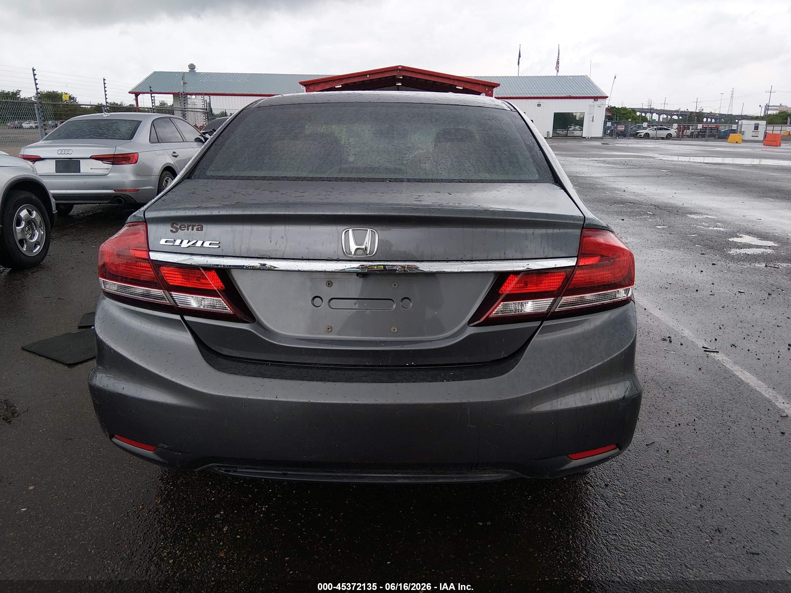 2013 Honda Civic Lx Gray vin: 19XFB2F5XDE046208