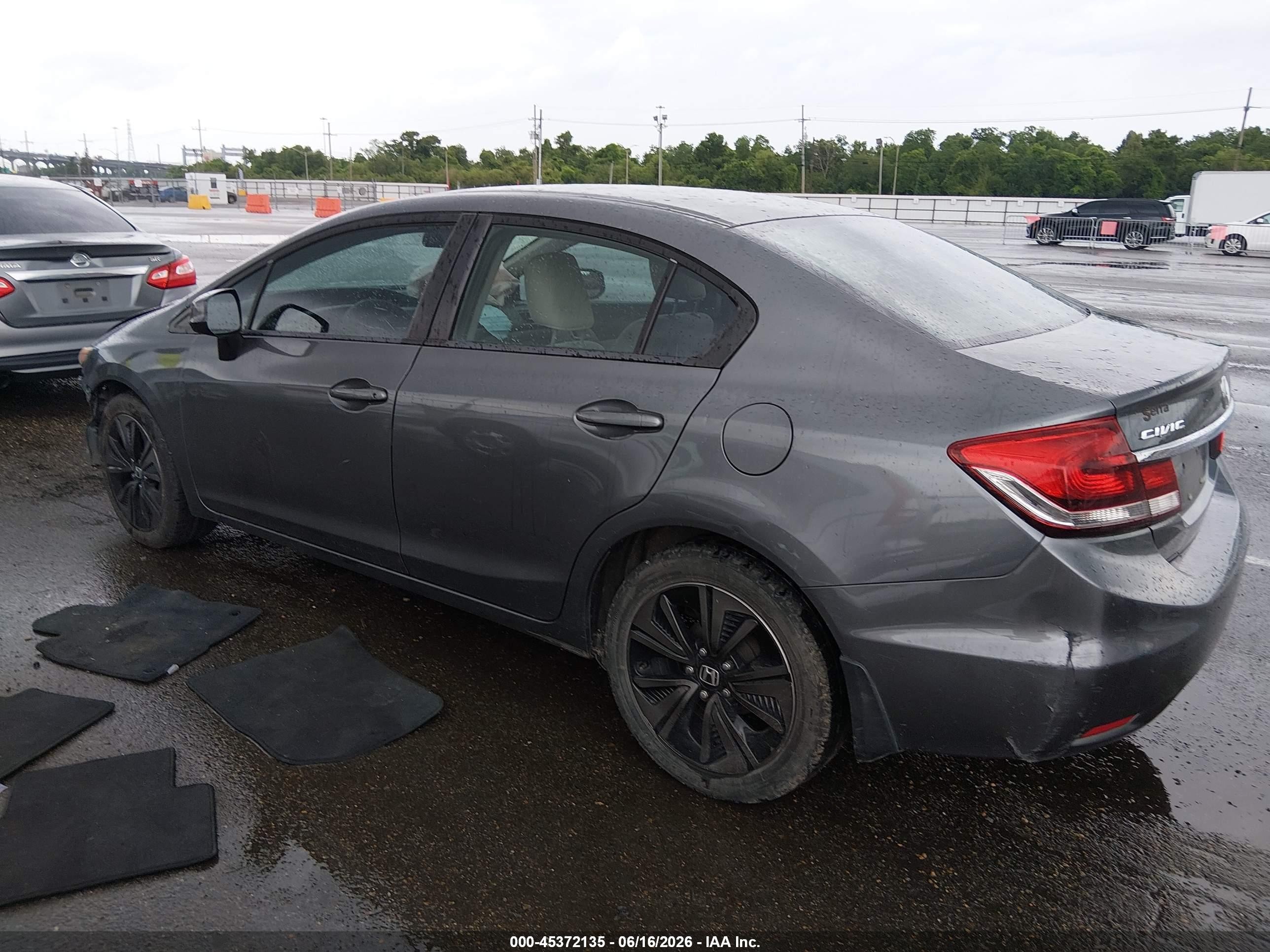 2013 Honda Civic Lx Gray vin: 19XFB2F5XDE046208