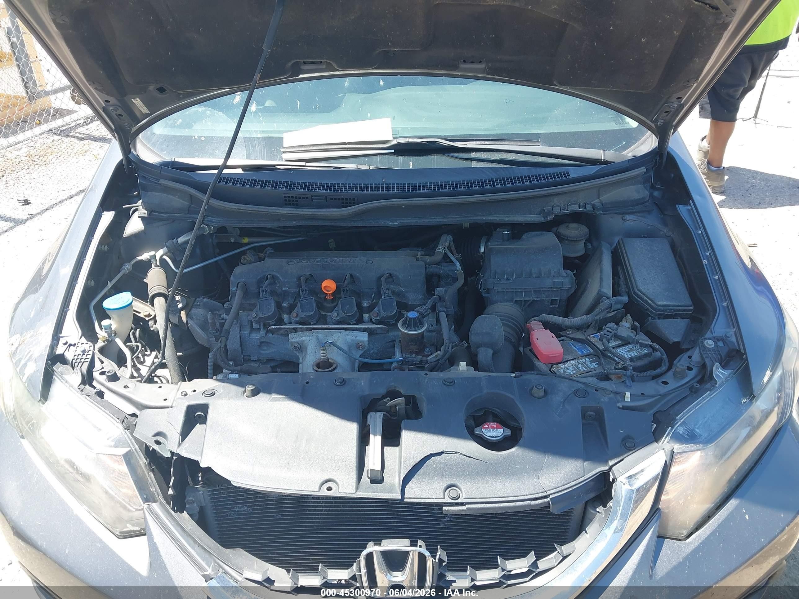 2013 Honda Civic Lx Gray vin: 19XFB2F5XDE047424