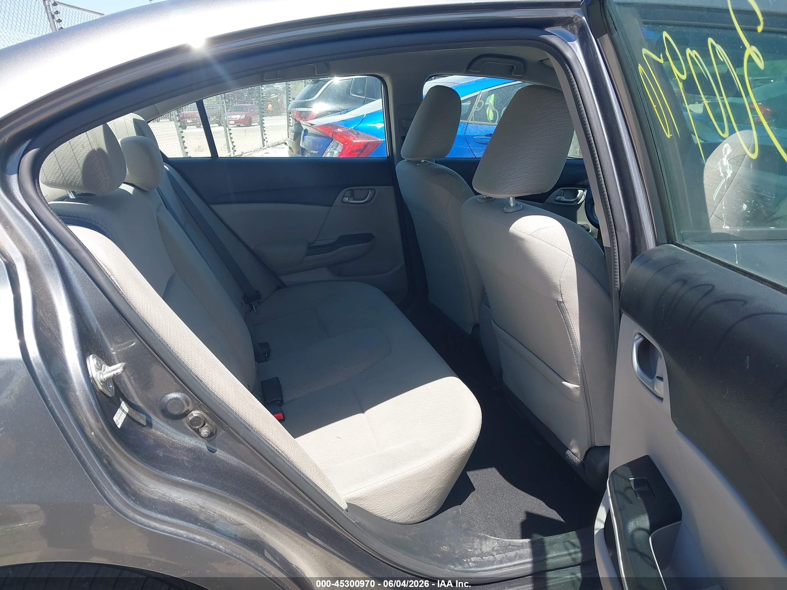 2013 Honda Civic Lx Gray vin: 19XFB2F5XDE047424