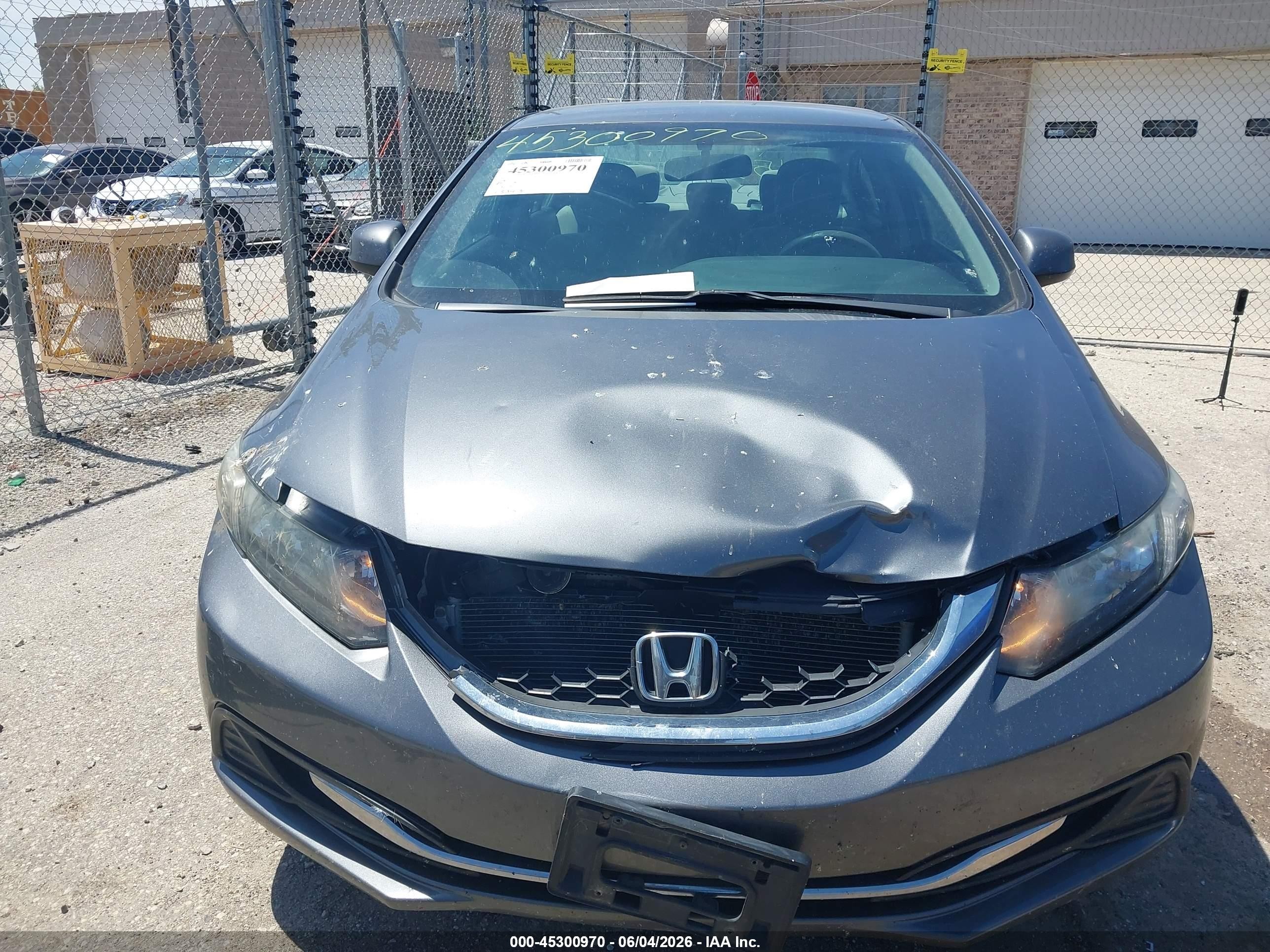 2013 Honda Civic Lx Gray vin: 19XFB2F5XDE047424