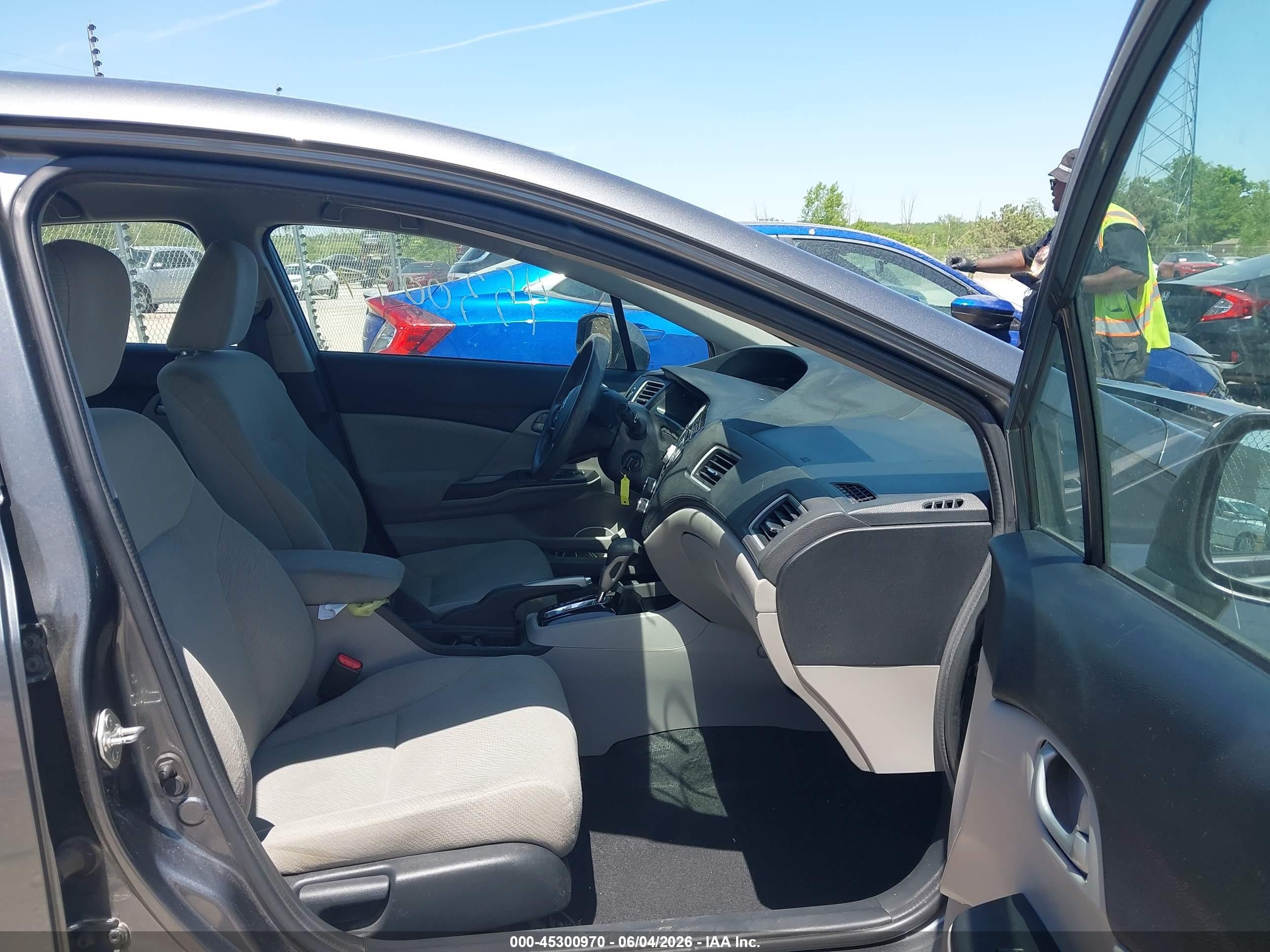 2013 Honda Civic Lx Gray vin: 19XFB2F5XDE047424