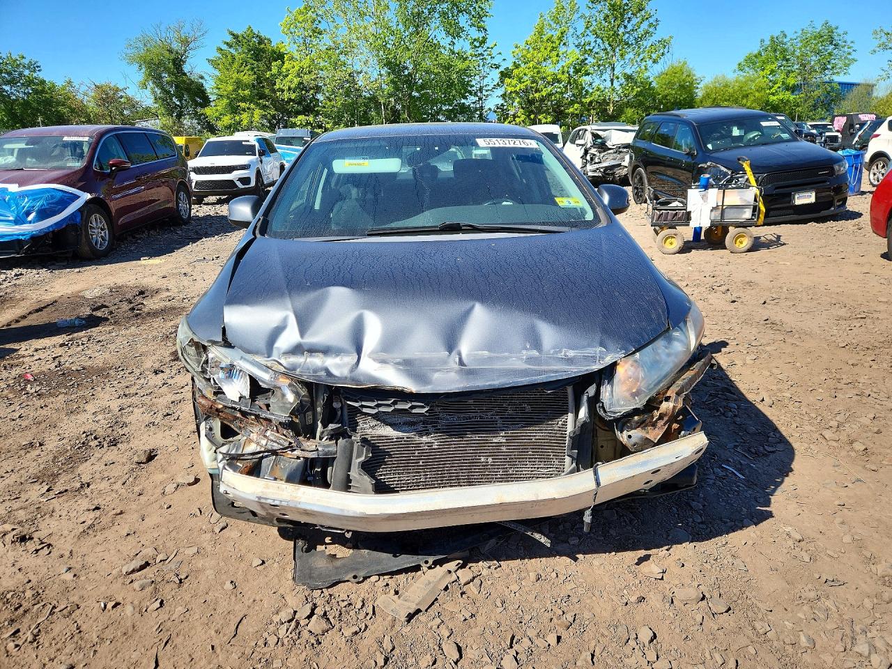 2013 Honda Civic Lx Серый vin: 19XFB2F5XDE048508