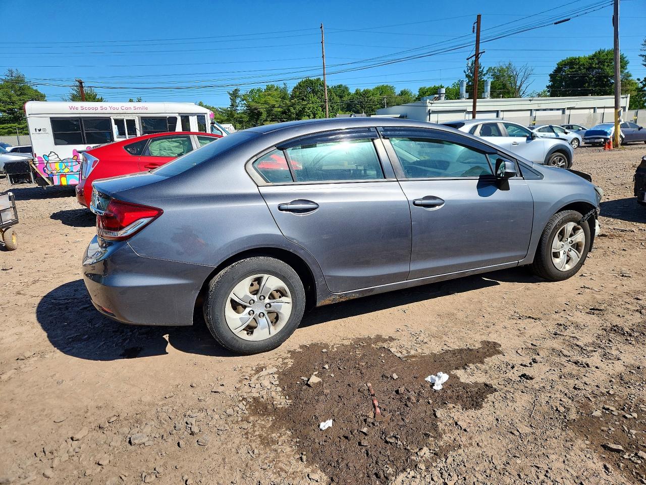 2013 Honda Civic Lx Серый vin: 19XFB2F5XDE048508