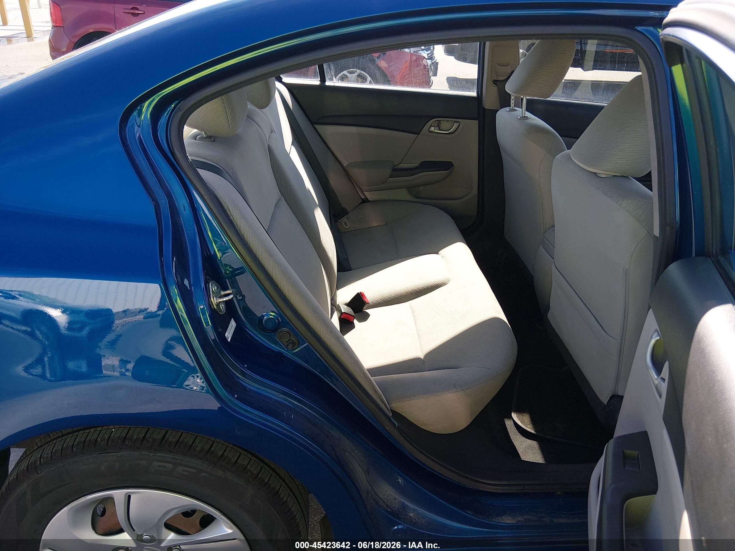 2013 Honda Civic Lx Синий vin: 19XFB2F5XDE065809