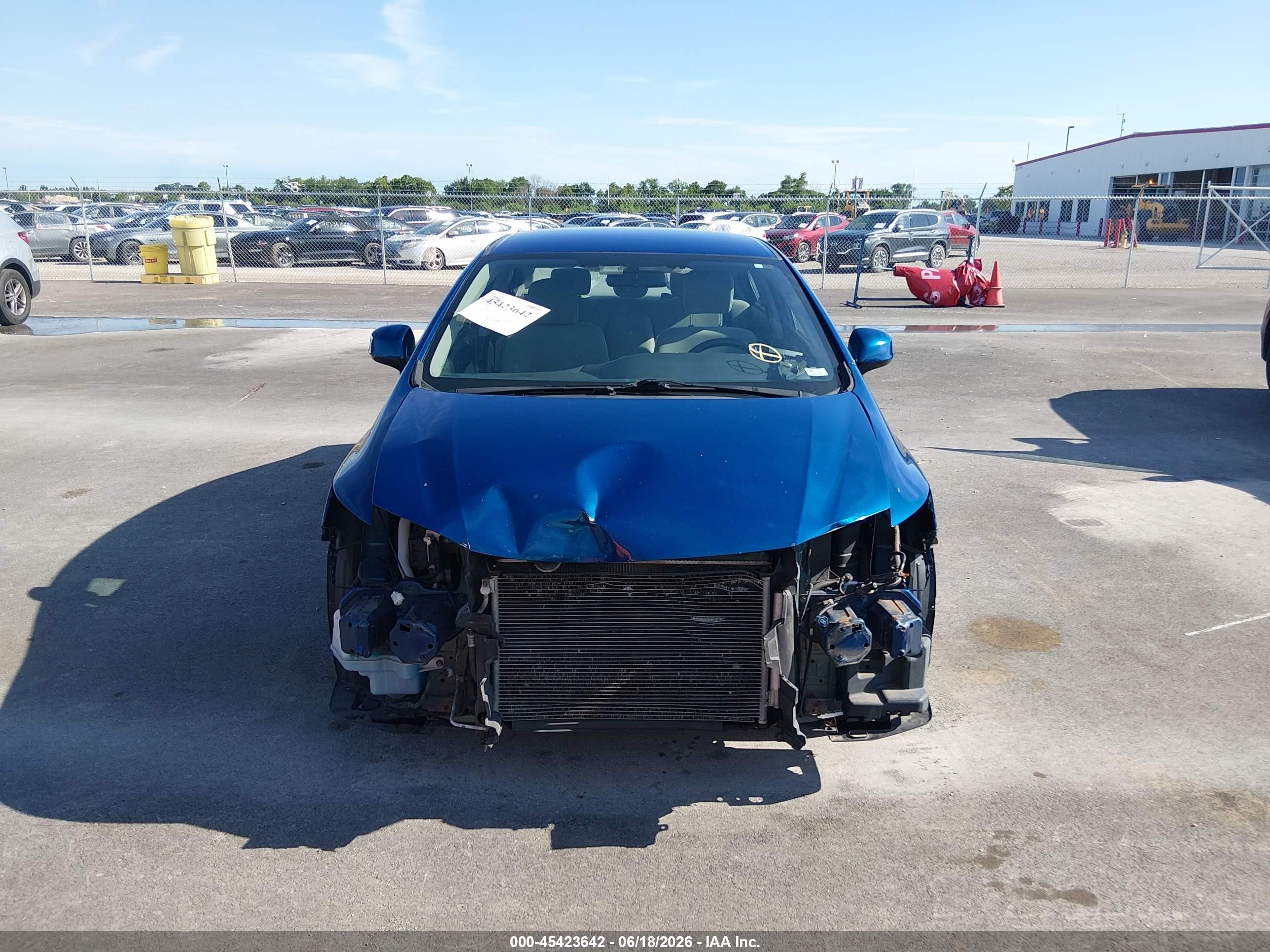 2013 Honda Civic Lx Синий vin: 19XFB2F5XDE065809