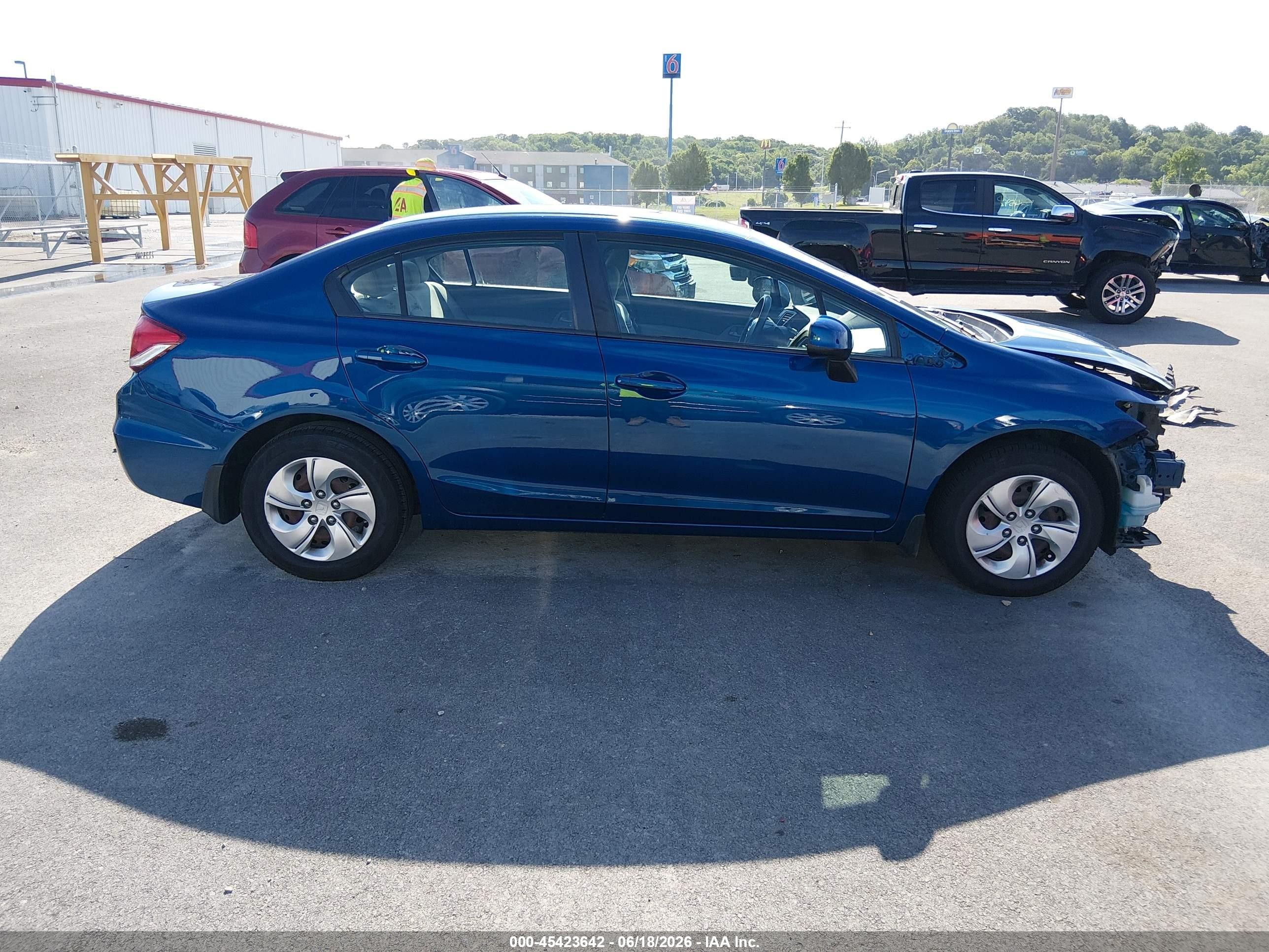 2013 Honda Civic Lx Синий vin: 19XFB2F5XDE065809