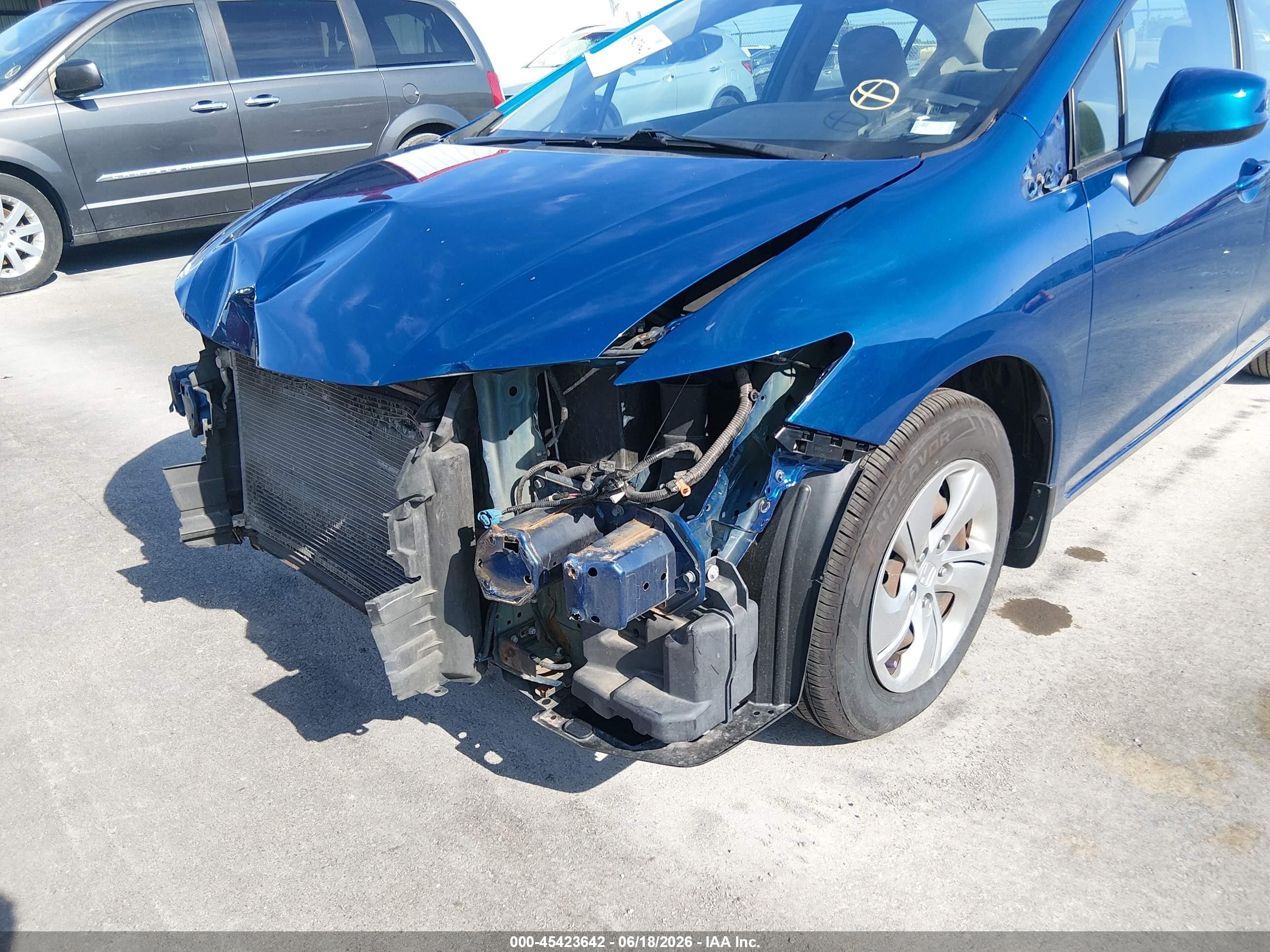 2013 Honda Civic Lx Синий vin: 19XFB2F5XDE065809