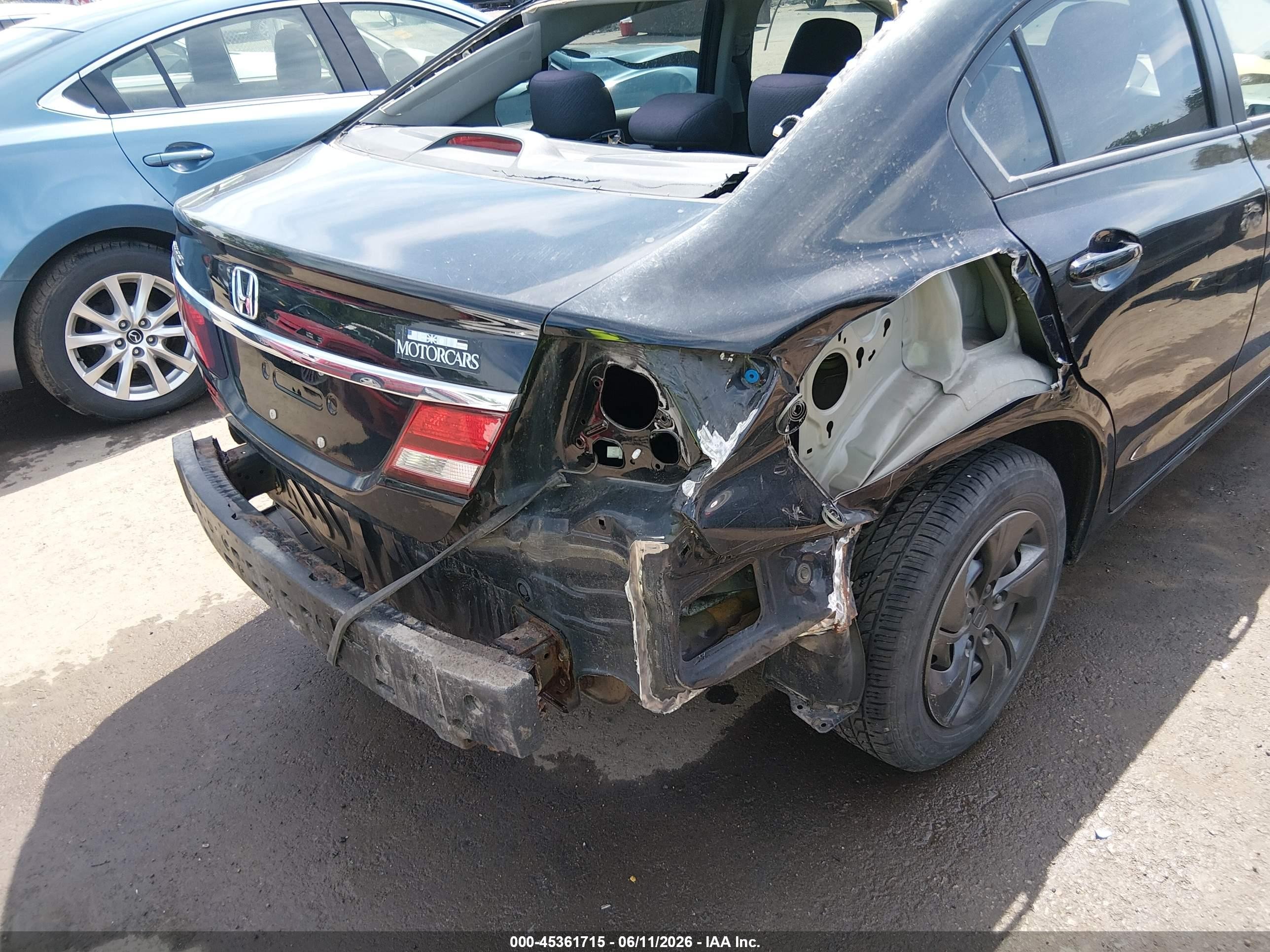 2013 Honda Civic Lx Черный vin: 19XFB2F5XDE070587