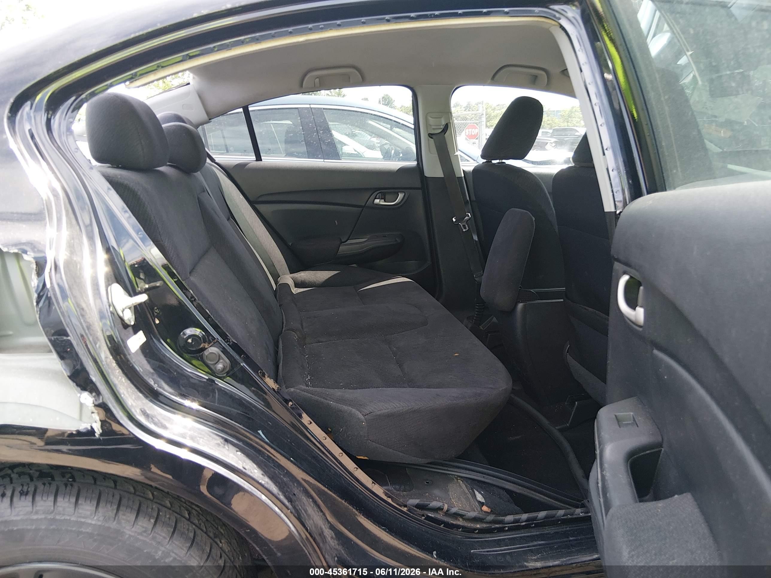 2013 Honda Civic Lx Черный vin: 19XFB2F5XDE070587