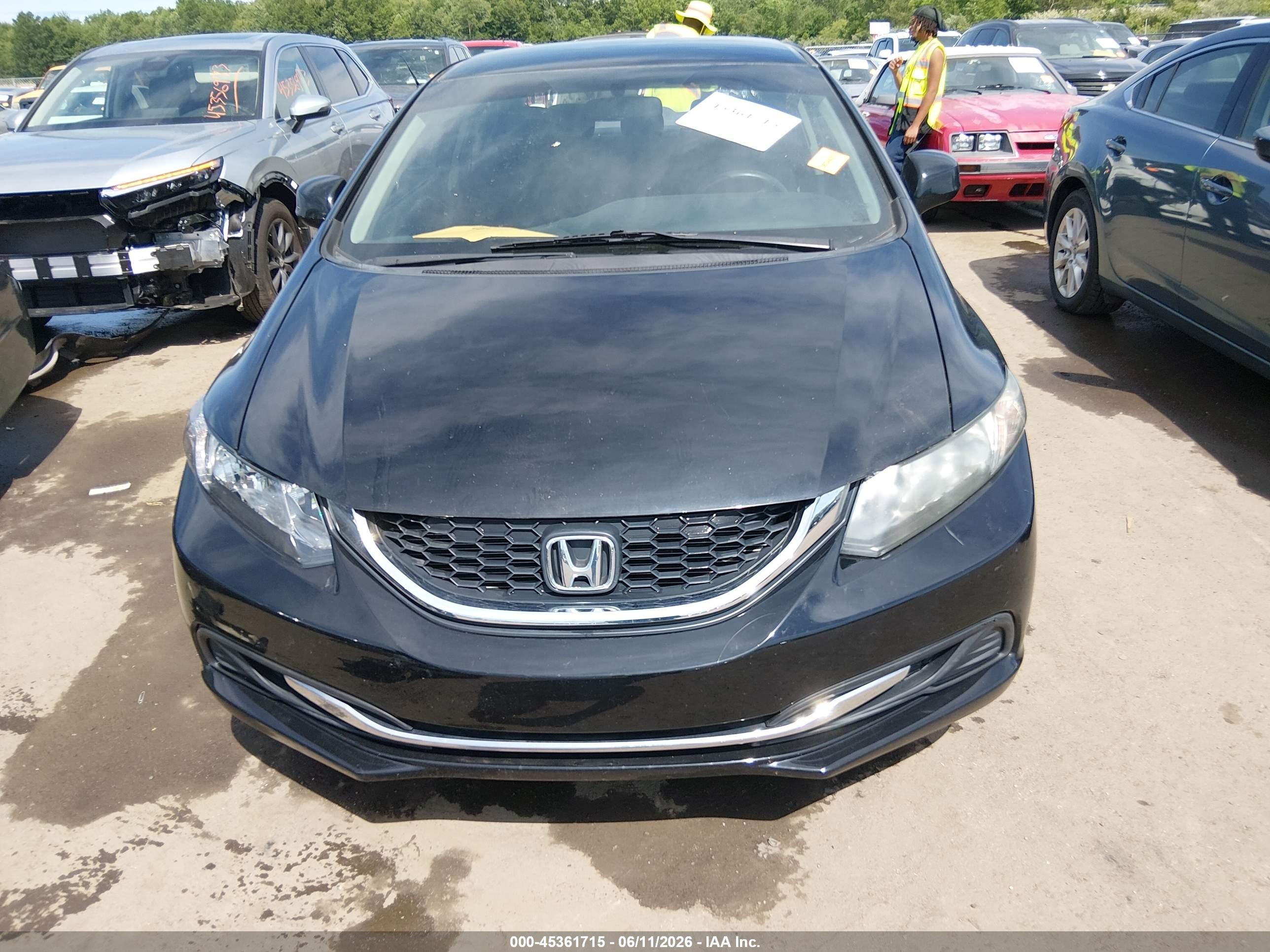 2013 Honda Civic Lx Черный vin: 19XFB2F5XDE070587